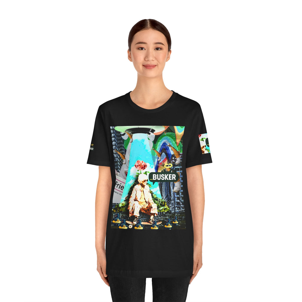 Street Art Busker Tee - Unisex Graphic Short Sleeve Shirt