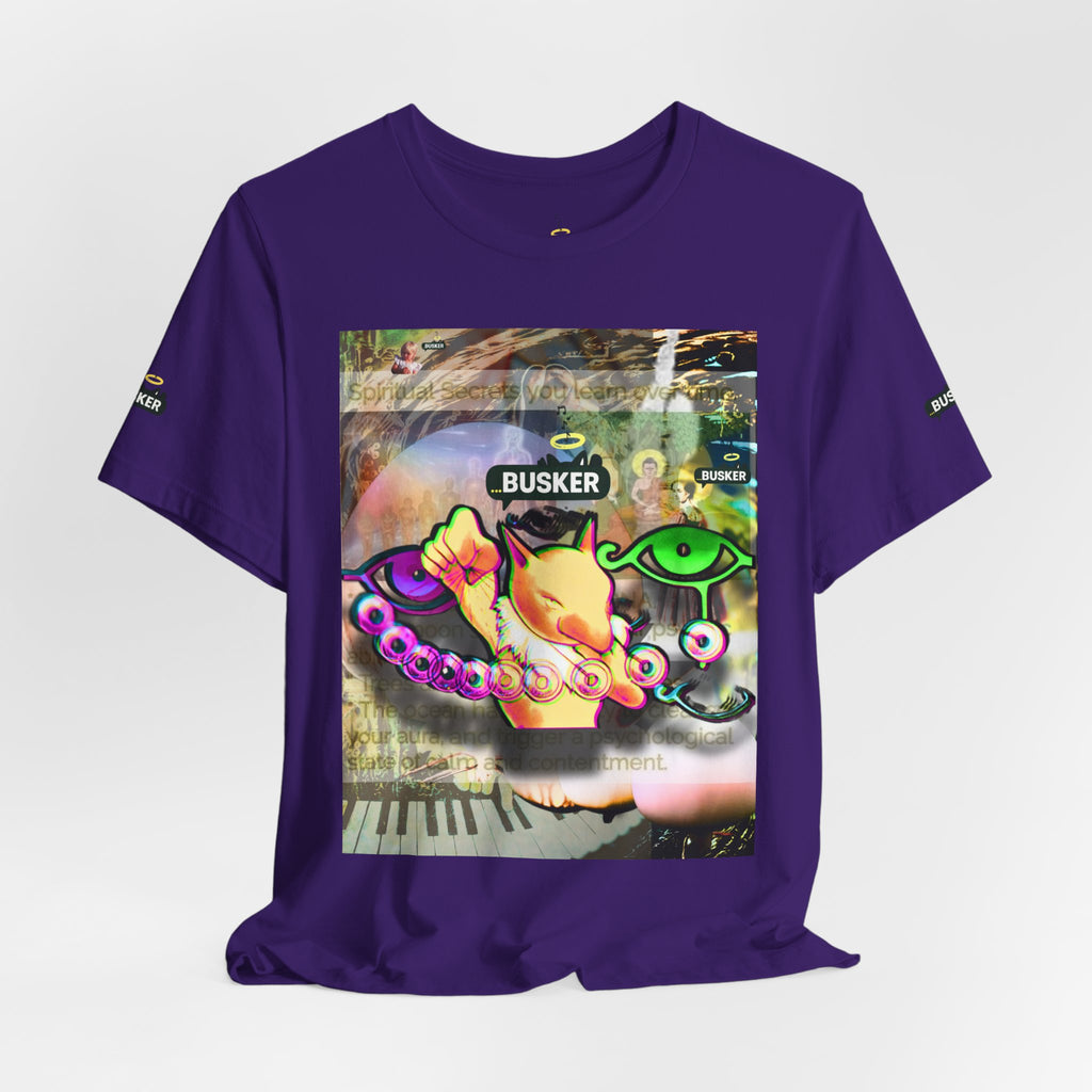 Vibrant Busker Art Tee for Creative Souls