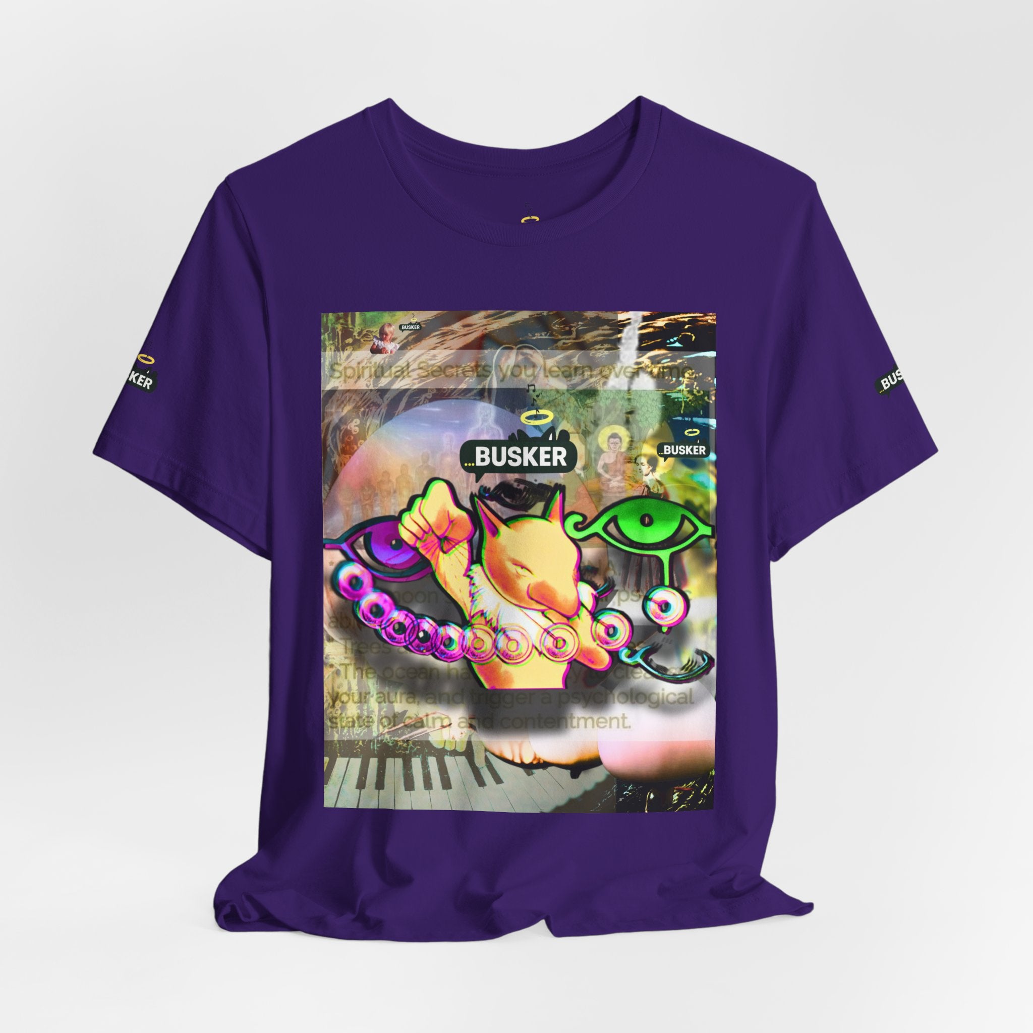 Vibrant Busker Art Tee for Creative Souls