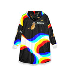 Cozy Unisex Hooded Blanket | Colorful Astronaut Design for Relaxation, Festivals, Movie Nights, Camping, Gift Ideas