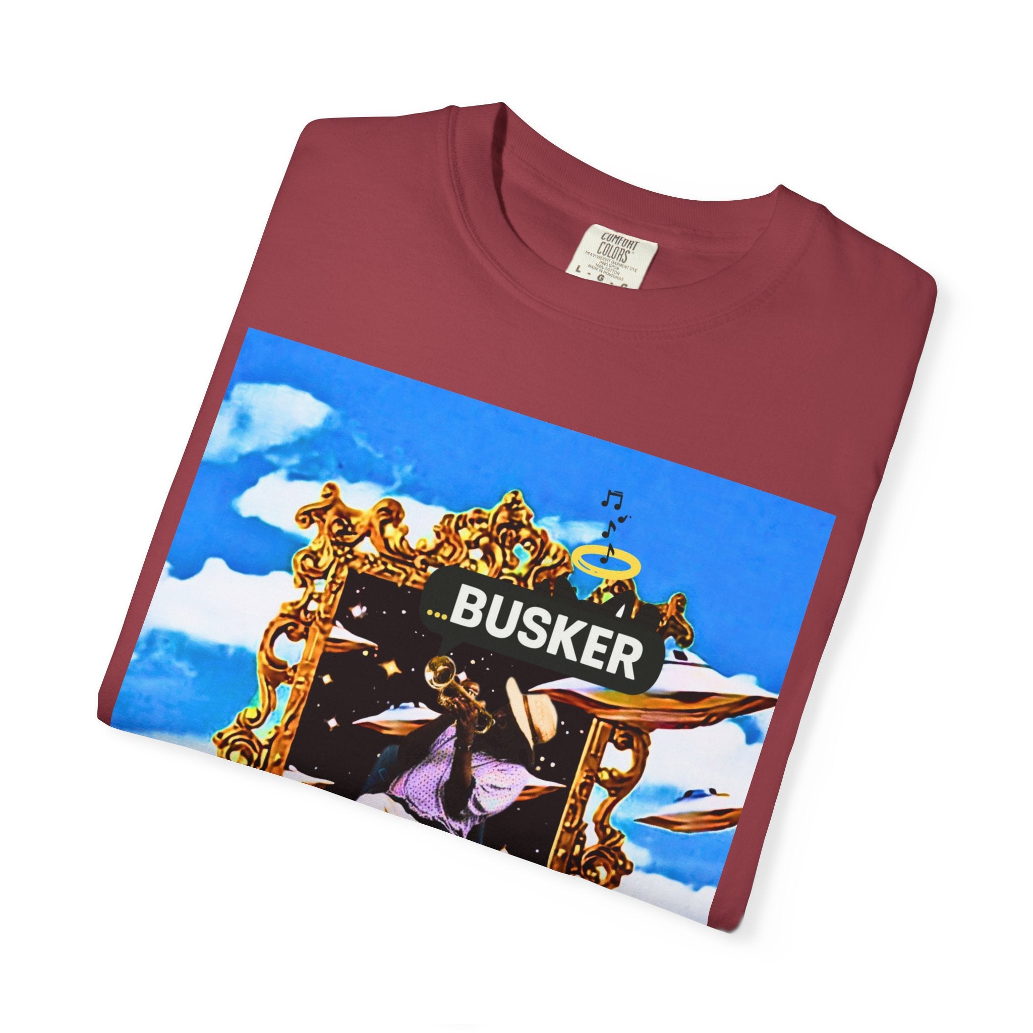 "Welcome to Golden" Exclusive Busker Unisex Garment-Dyed T-shirt, Music Lover Gift, Vintage Style Tee, Festival Wear, Casual Outfit