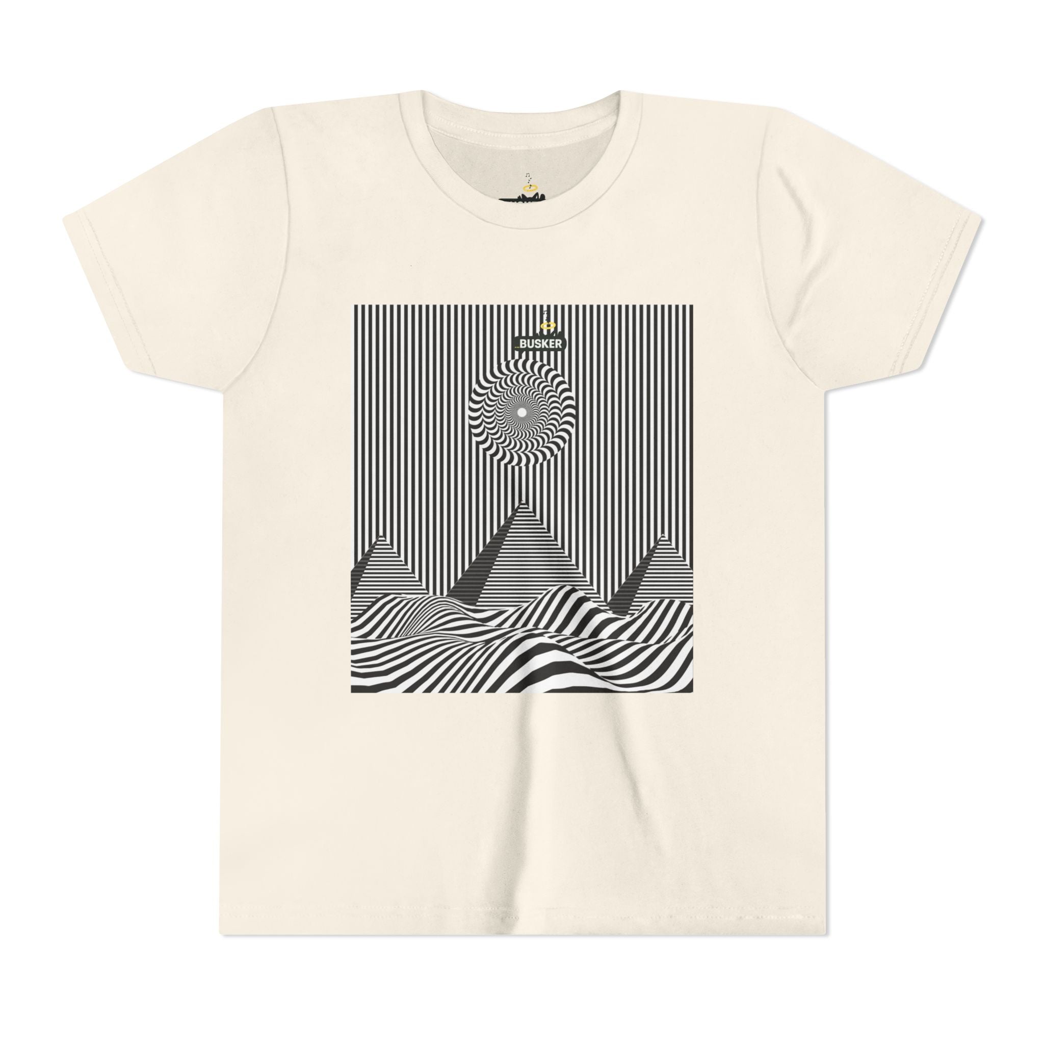 Stylish Youth Tee with Sunset Geometric Design, Summer Apparel, Kids Fashion, Gift for Birthdays, Fun Casual Wear, Graphic Tee