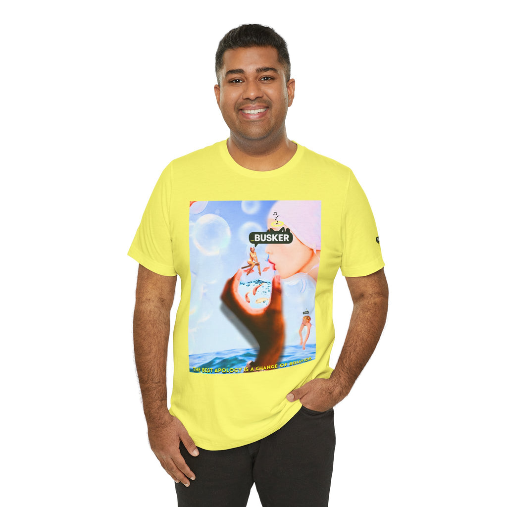 Busker Vibe Unisex Jersey Tee – Colorful Artistic Design for Summer Fun