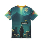 Cosmic Busker Unisex Tee, Galaxy T-Shirt, Sci-Fi Short Sleeve Shirt, Unique Graphic Top, Music Lover Gift, Street Performer Apparel