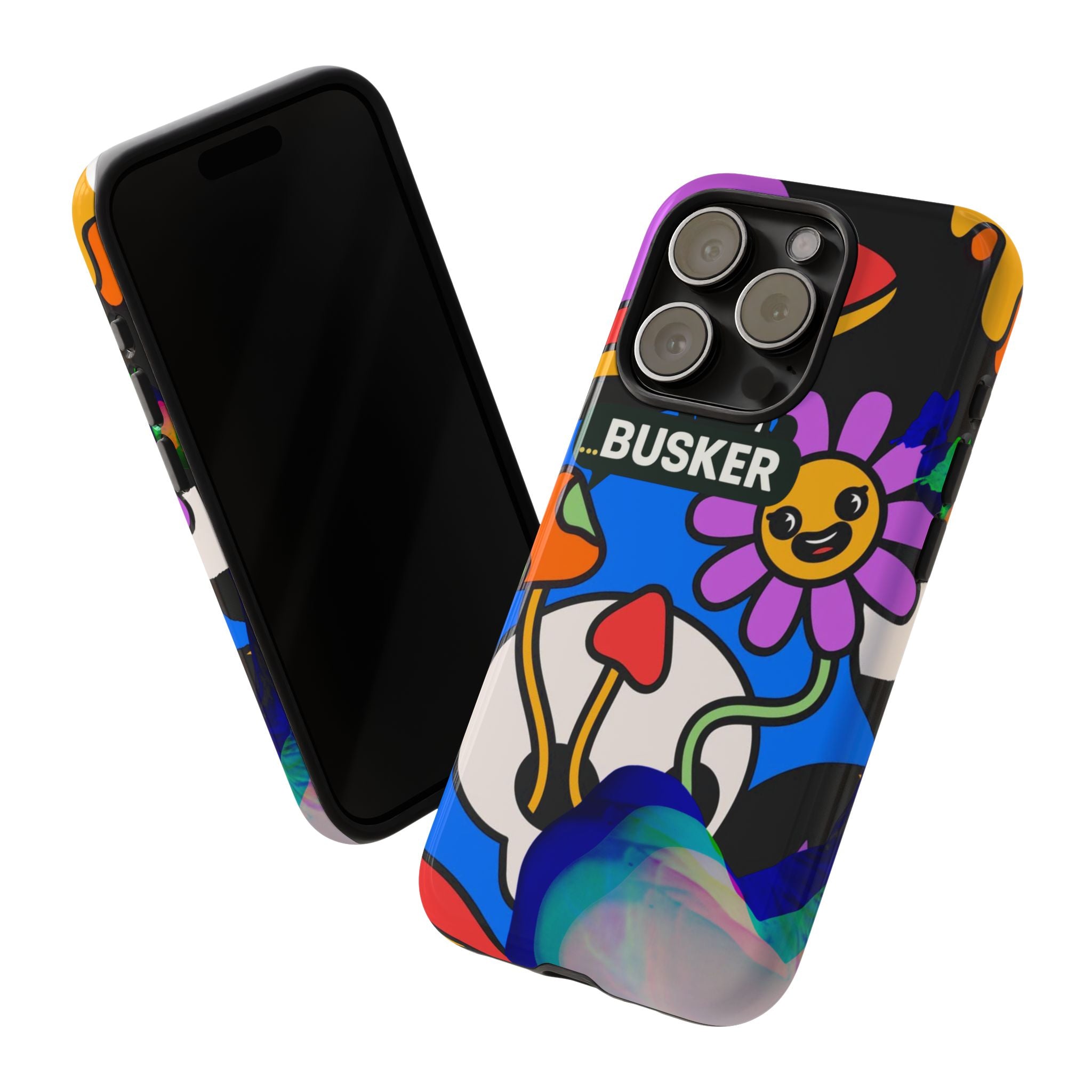 Colorful Phone Case, Cute Phone Accessories, Gift for Music Lovers, Fun Tech Gear, Unique Floral Design Case