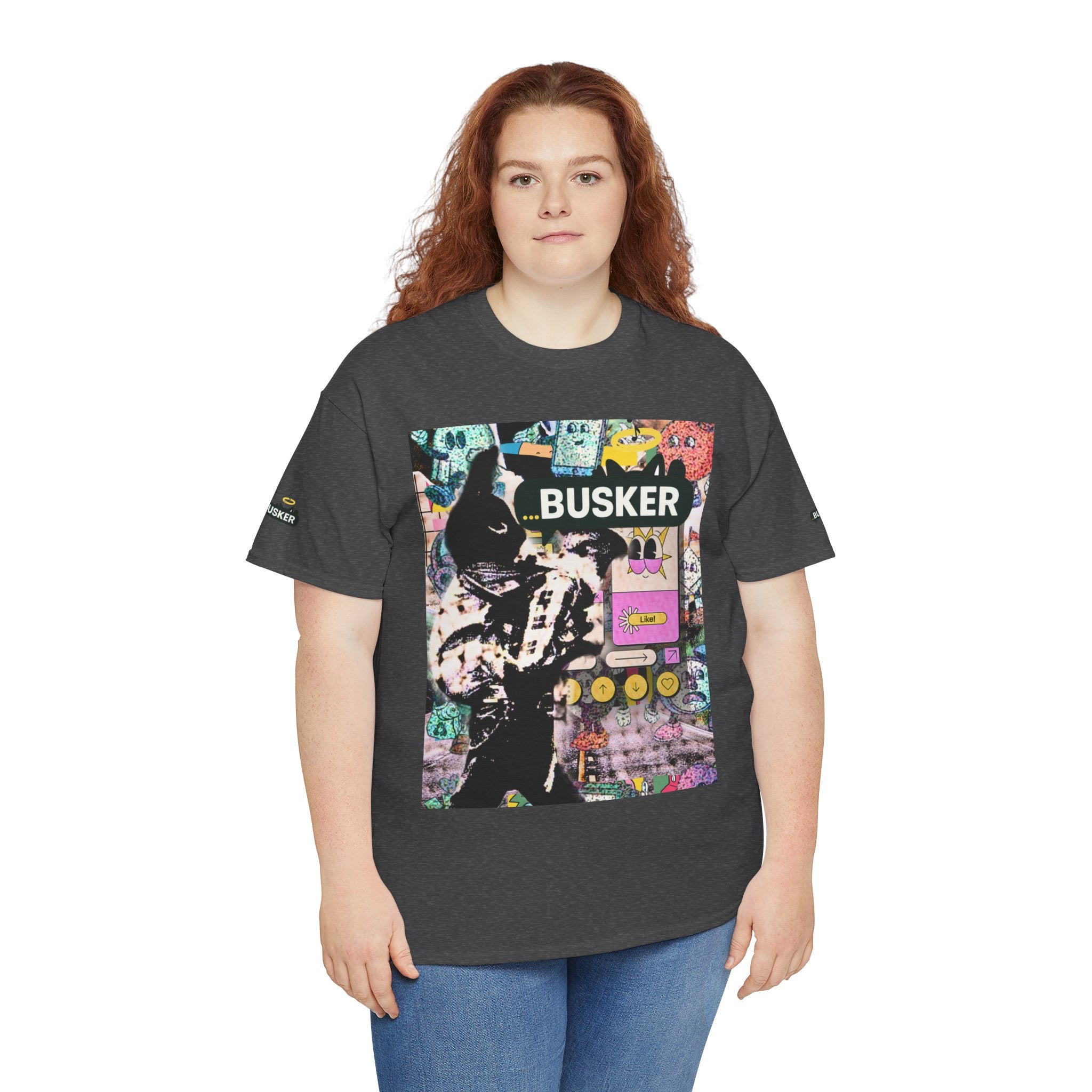 Grunge Art Busker Unisex Heavy Cotton Tee