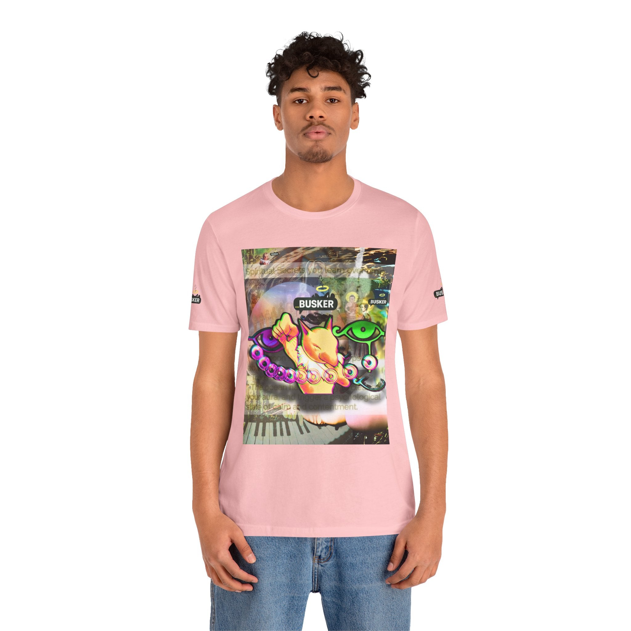Vibrant Busker Art Tee for Creative Souls