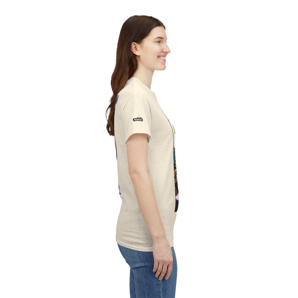 Cool Graphic Unisex Heavy Cotton Tee - 'Busker' Design