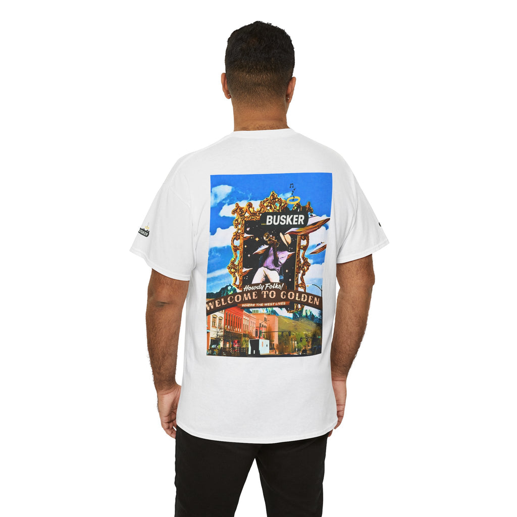 Busker Vibes Unisex Heavy Cotton Tee - Fun Graphic T-Shirt for Music Lovers and Street Artists