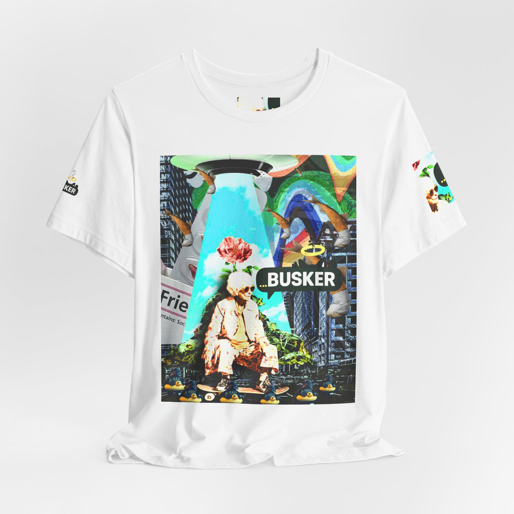 Street Art Busker Tee - Unisex Graphic Short Sleeve Shirt