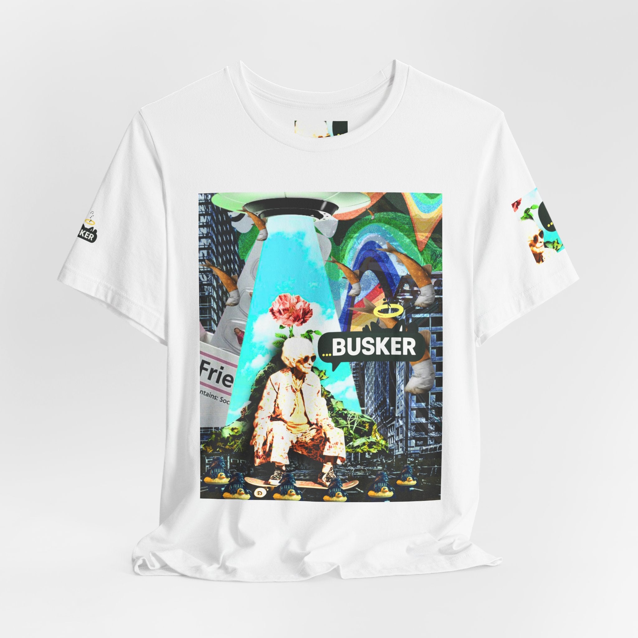 Street Art Busker Tee - Unisex Graphic Short Sleeve Shirt