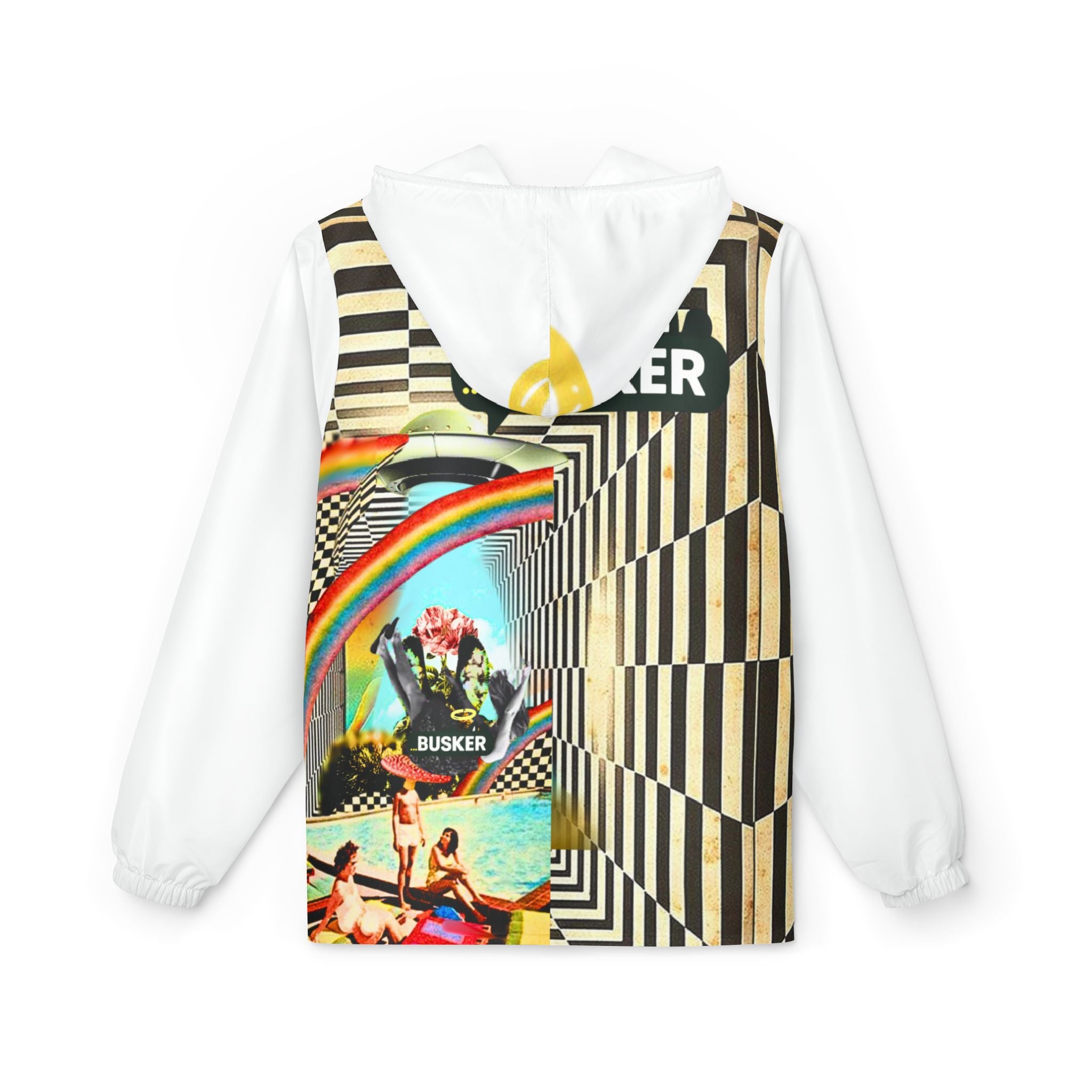 Colorful Busker Windbreaker Jacket - Unique AOP Design