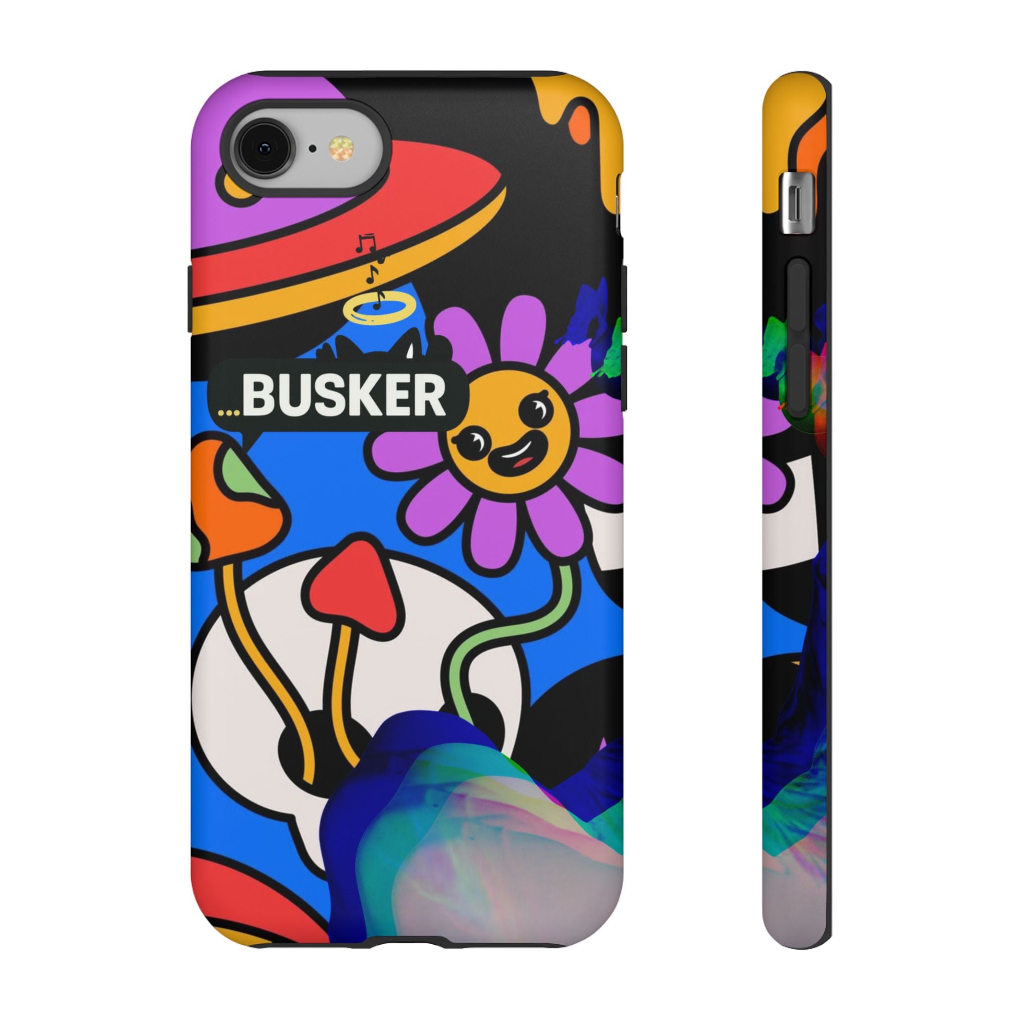 Colorful Phone Case, Cute Phone Accessories, Gift for Music Lovers, Fun Tech Gear, Unique Floral Design Case
