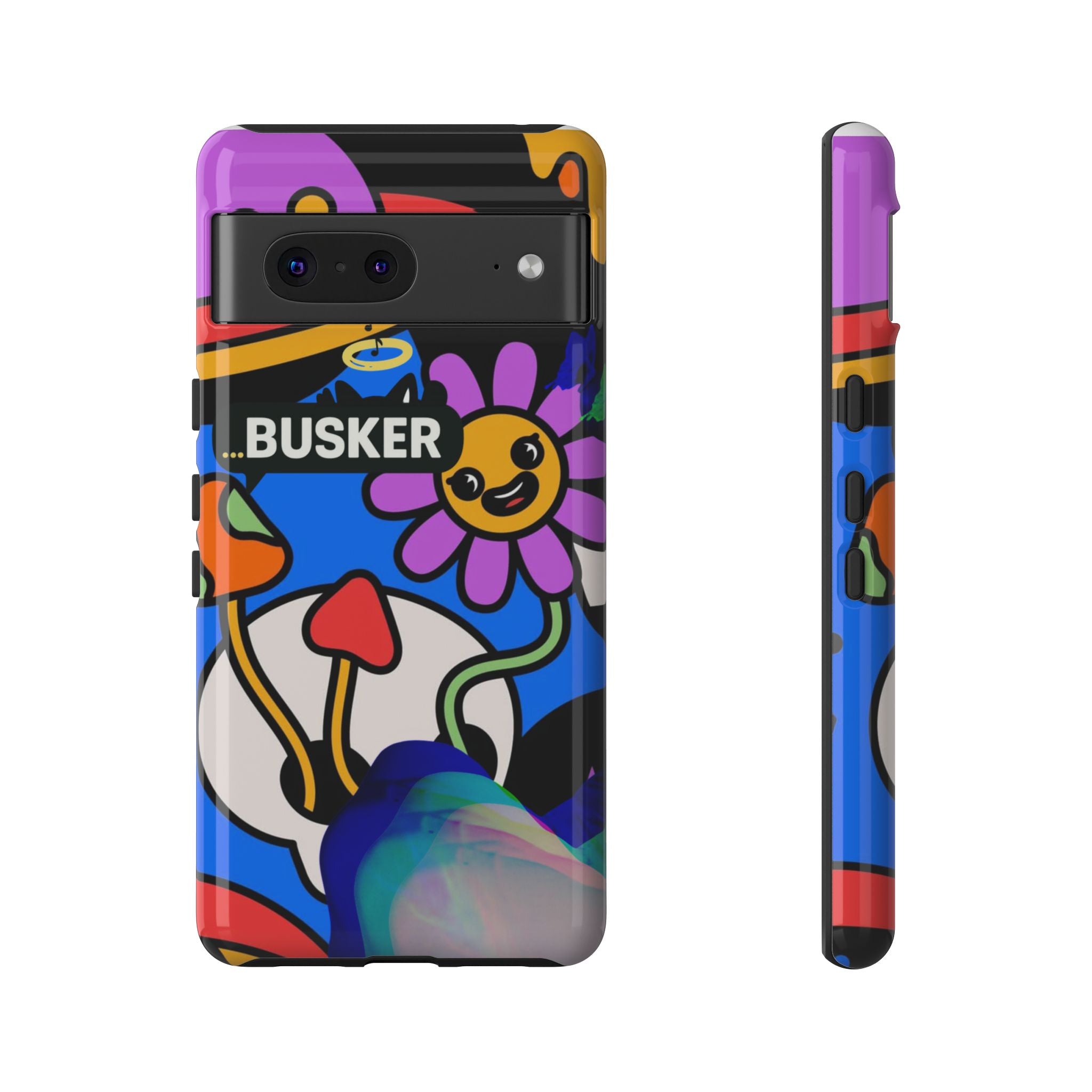 Colorful Phone Case, Cute Phone Accessories, Gift for Music Lovers, Fun Tech Gear, Unique Floral Design Case