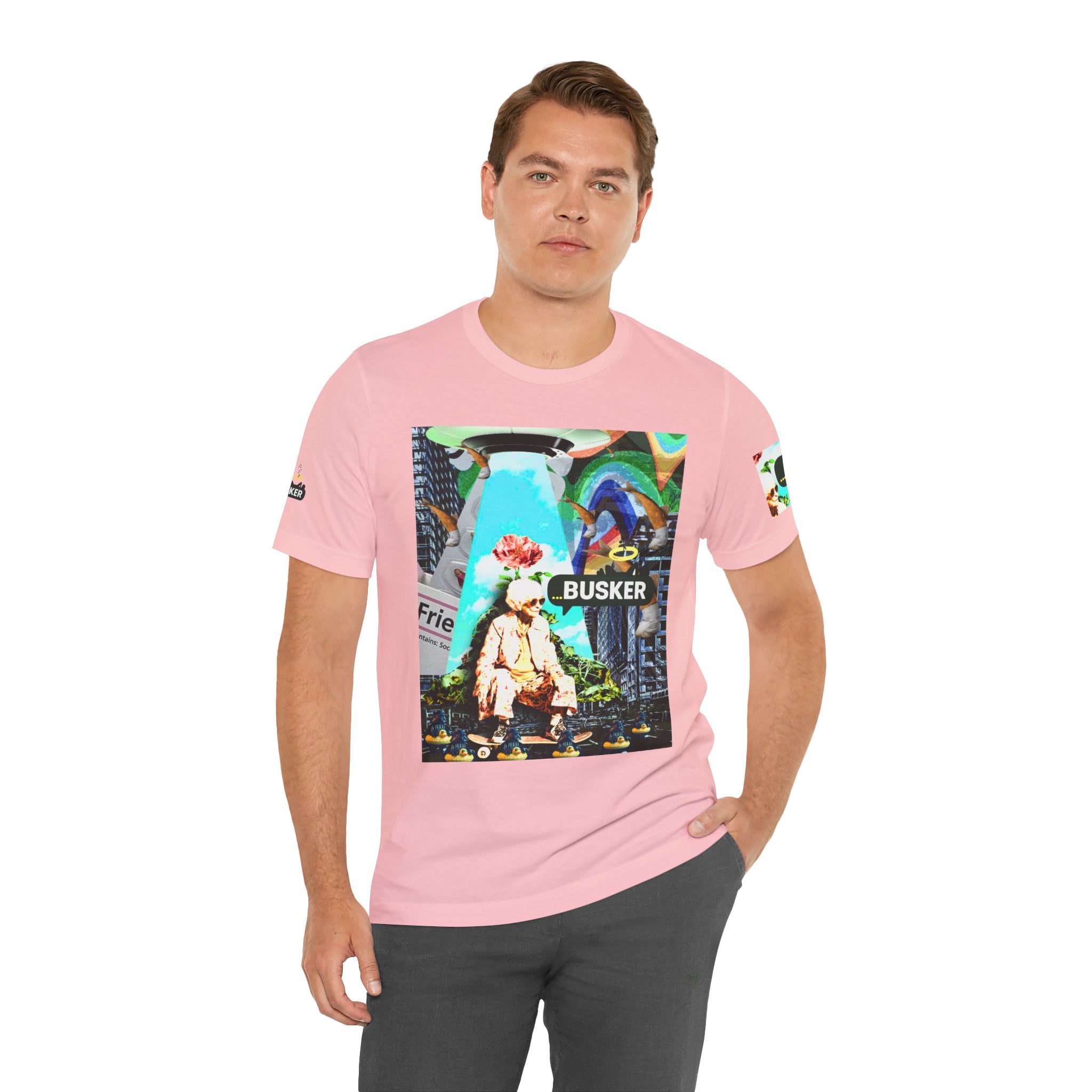 Street Art Busker Tee - Unisex Graphic Short Sleeve Shirt