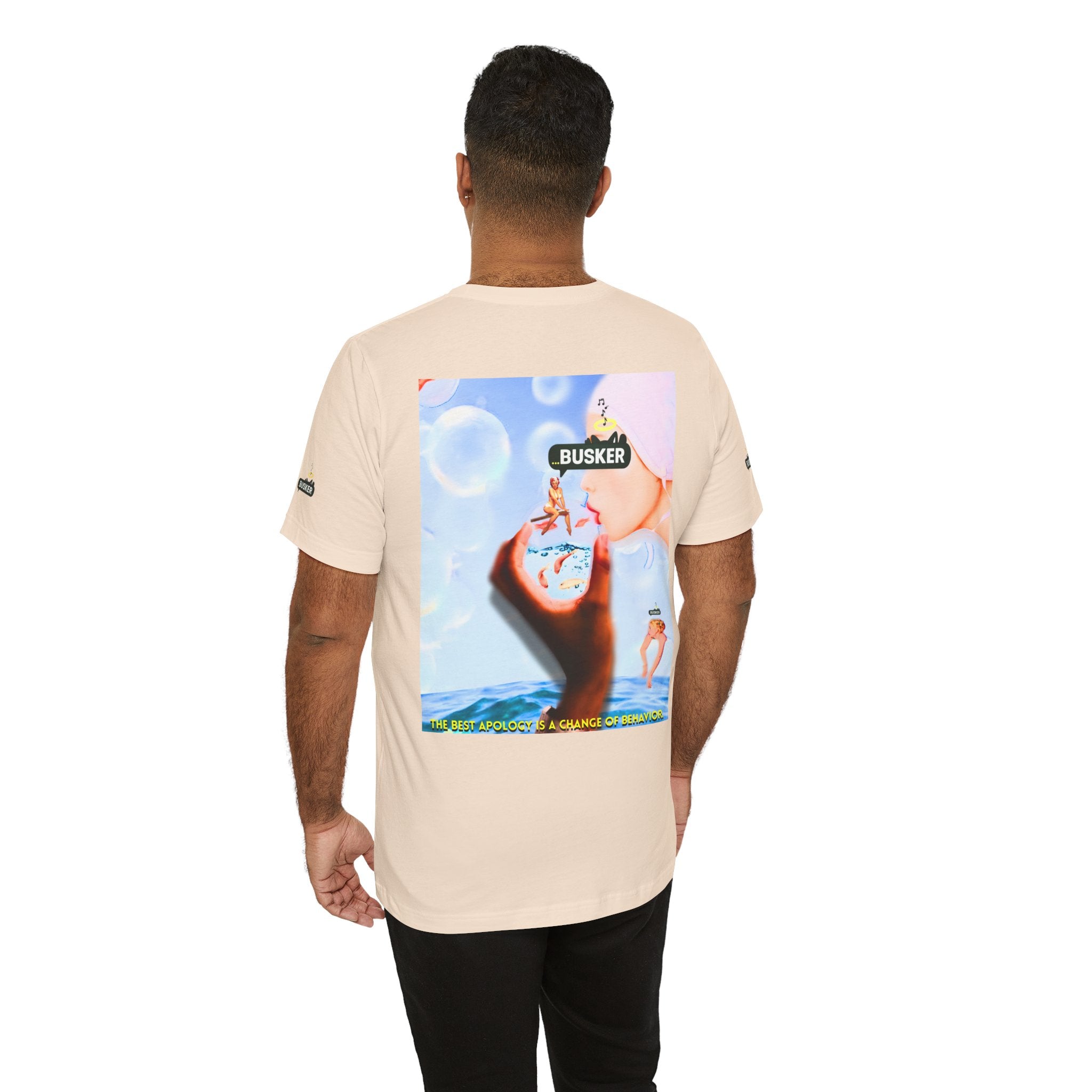 Busker Vibe Unisex Jersey Tee – Colorful Artistic Design for Summer Fun