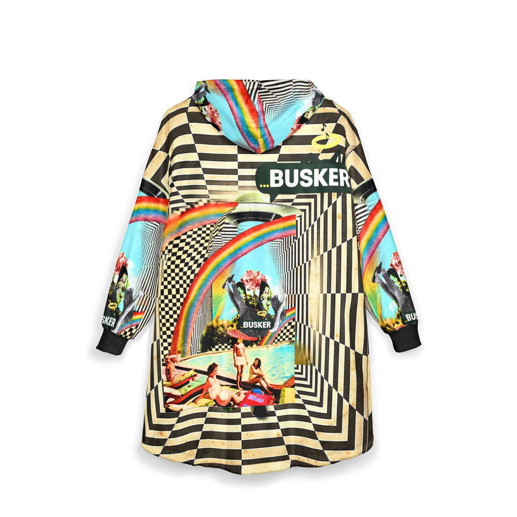 Colorful Unisex Hooded Blanket with Busker Design