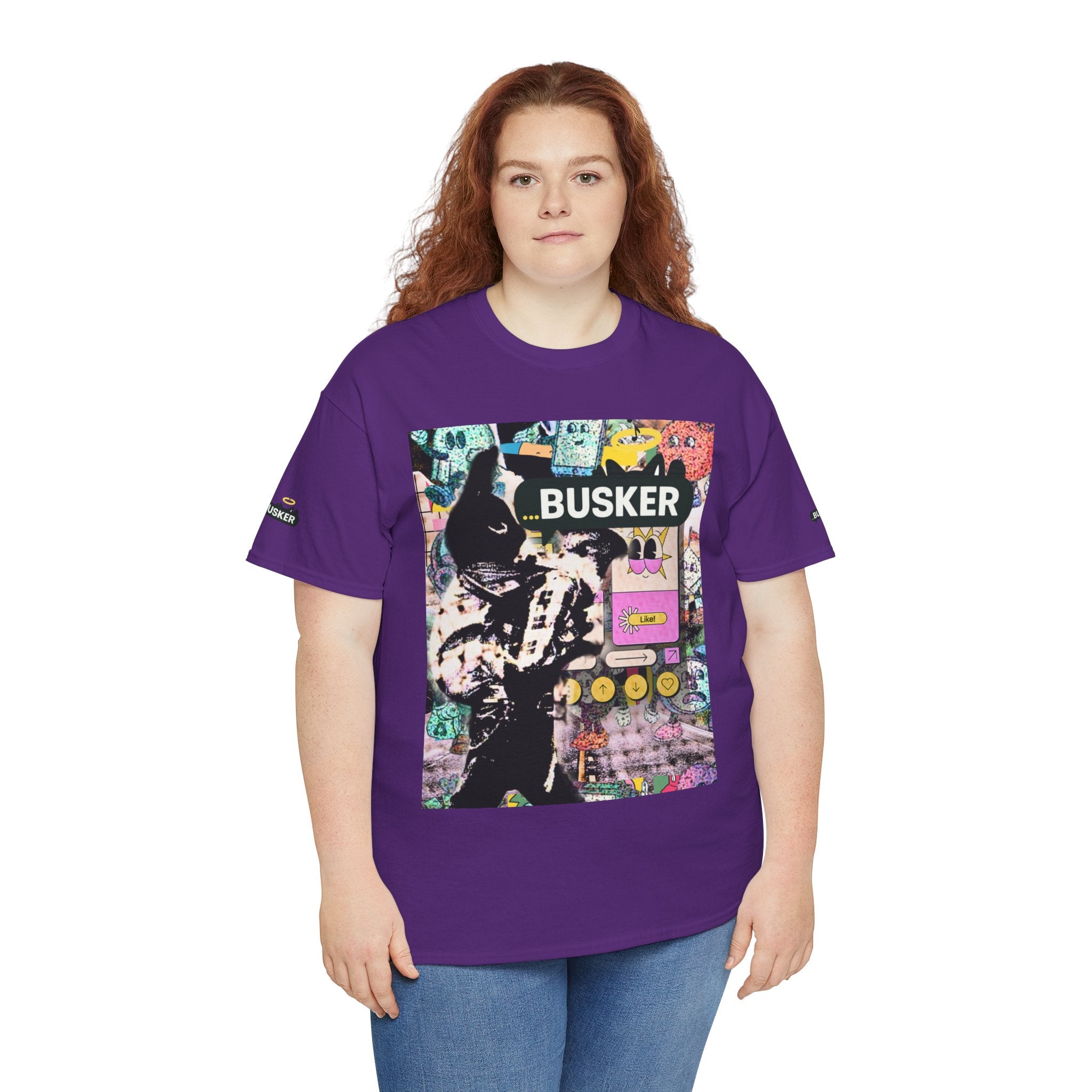 Grunge Art Busker Unisex Heavy Cotton Tee