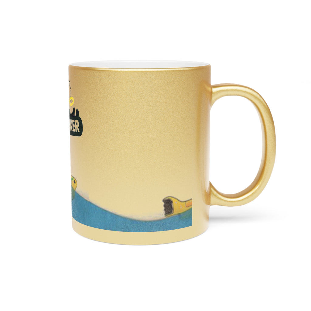 Metallic Busker Mug - Unique Gift for Music Lovers, Gold/Silver Coffee Cup, Perfect for Birthdays, Celebrations, Home Decor, [...]