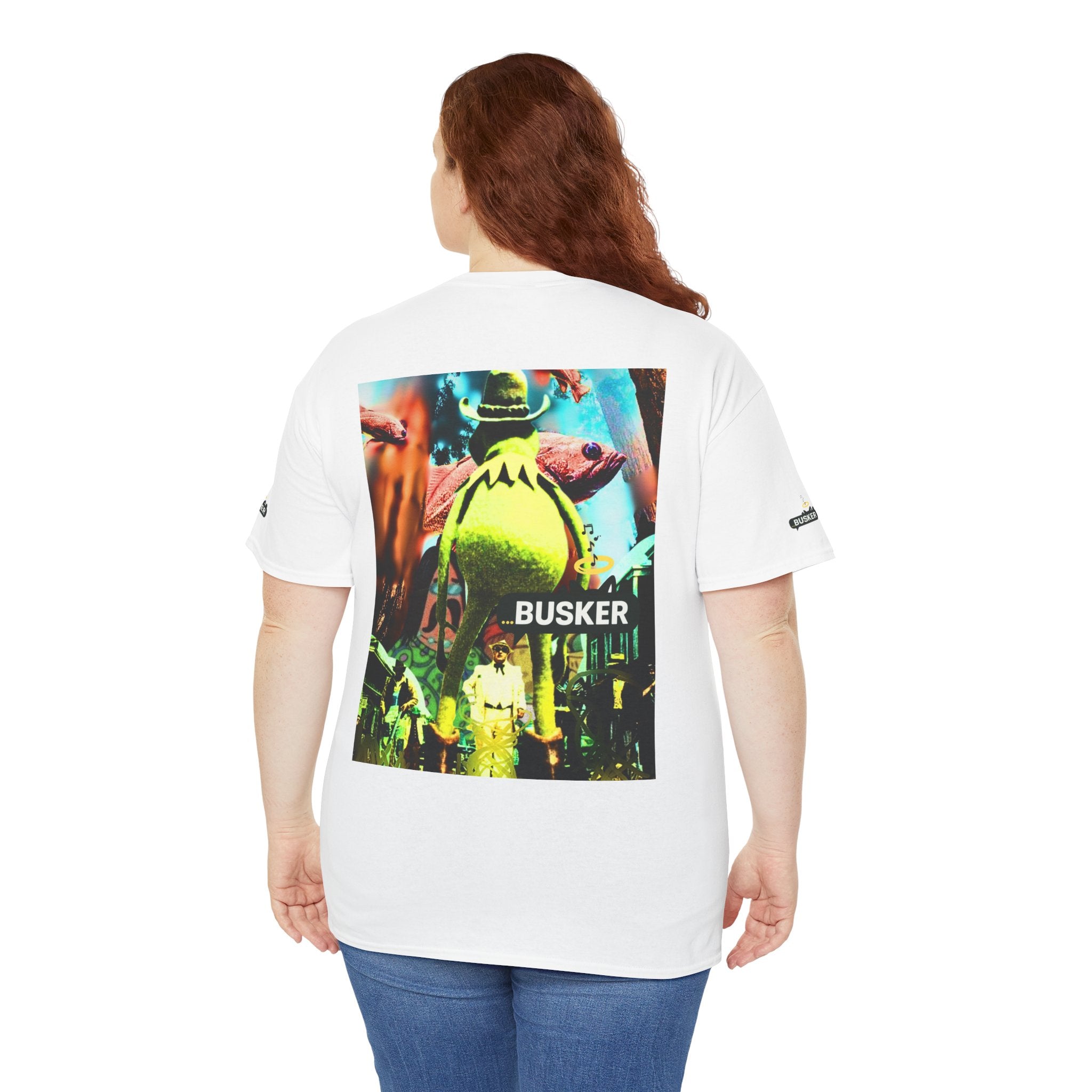 Vibrant Busker Graphic Tee for Art Enthusiasts