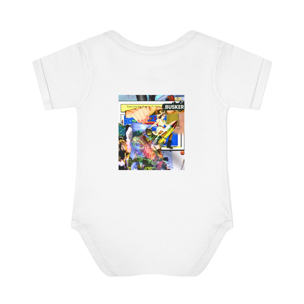 Colorful Baby Bodysuit with 'Busker' Design