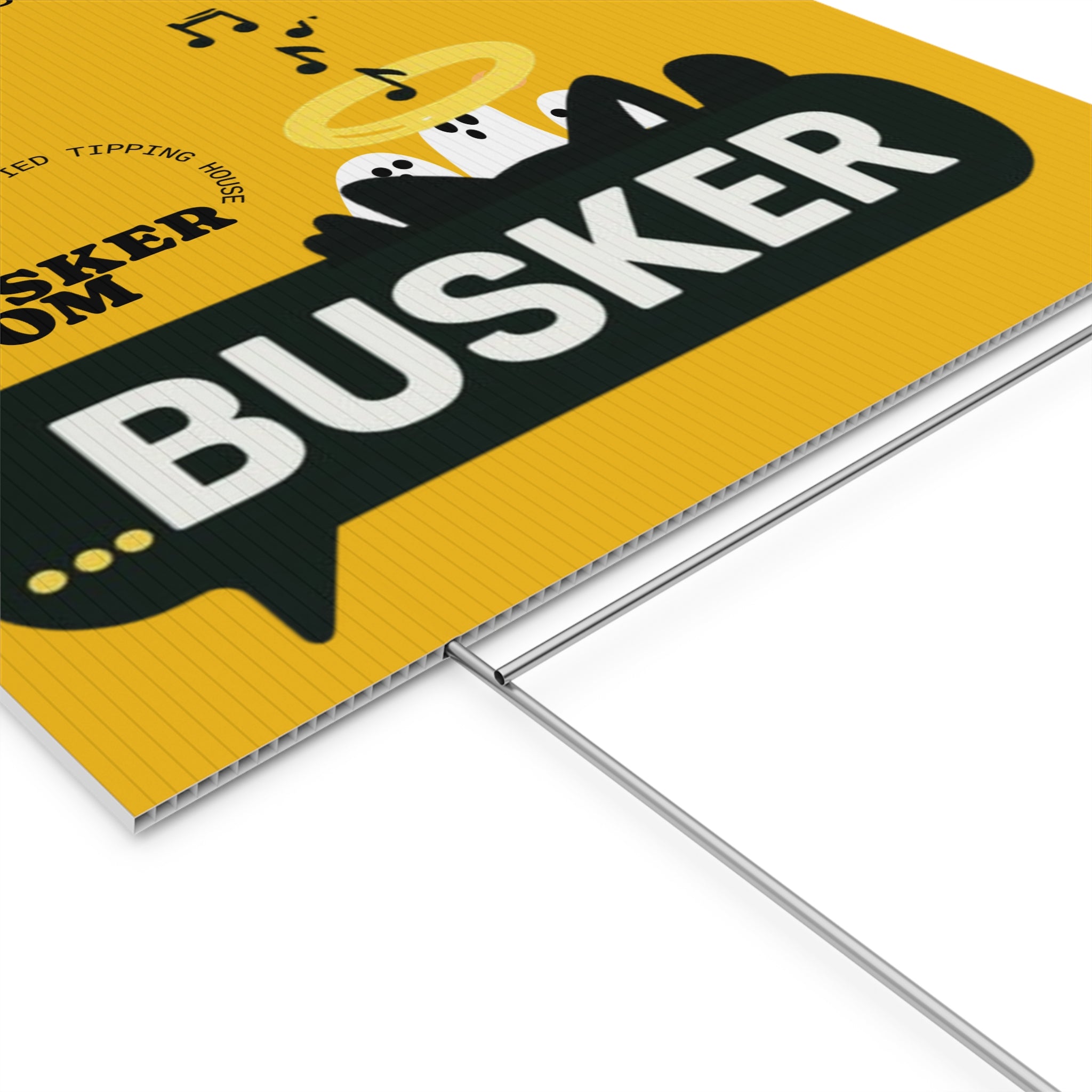 Custom Busker Plastic Yard Sign - Fun Event Signage, Outdoor Decoration, Gift for Street Performers, Yard Sign for Festivals, Humor Sign