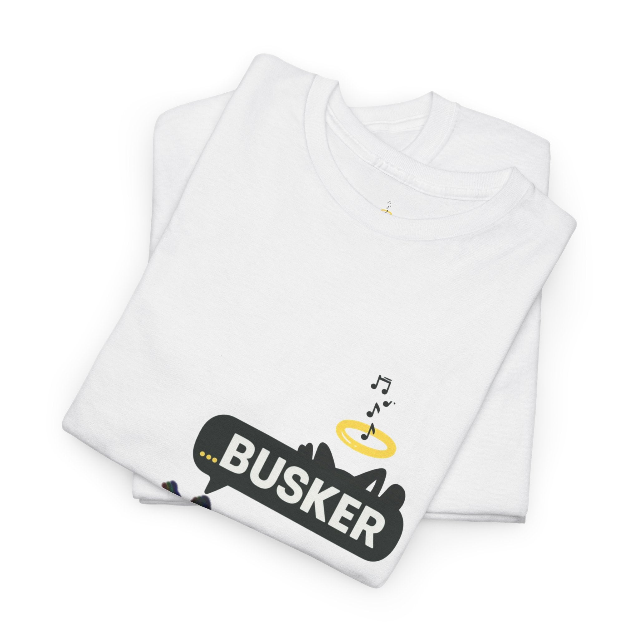 Busker Vibes Unisex Heavy Cotton Tee - Fun Graphic T-Shirt for Music Lovers and Street Artists