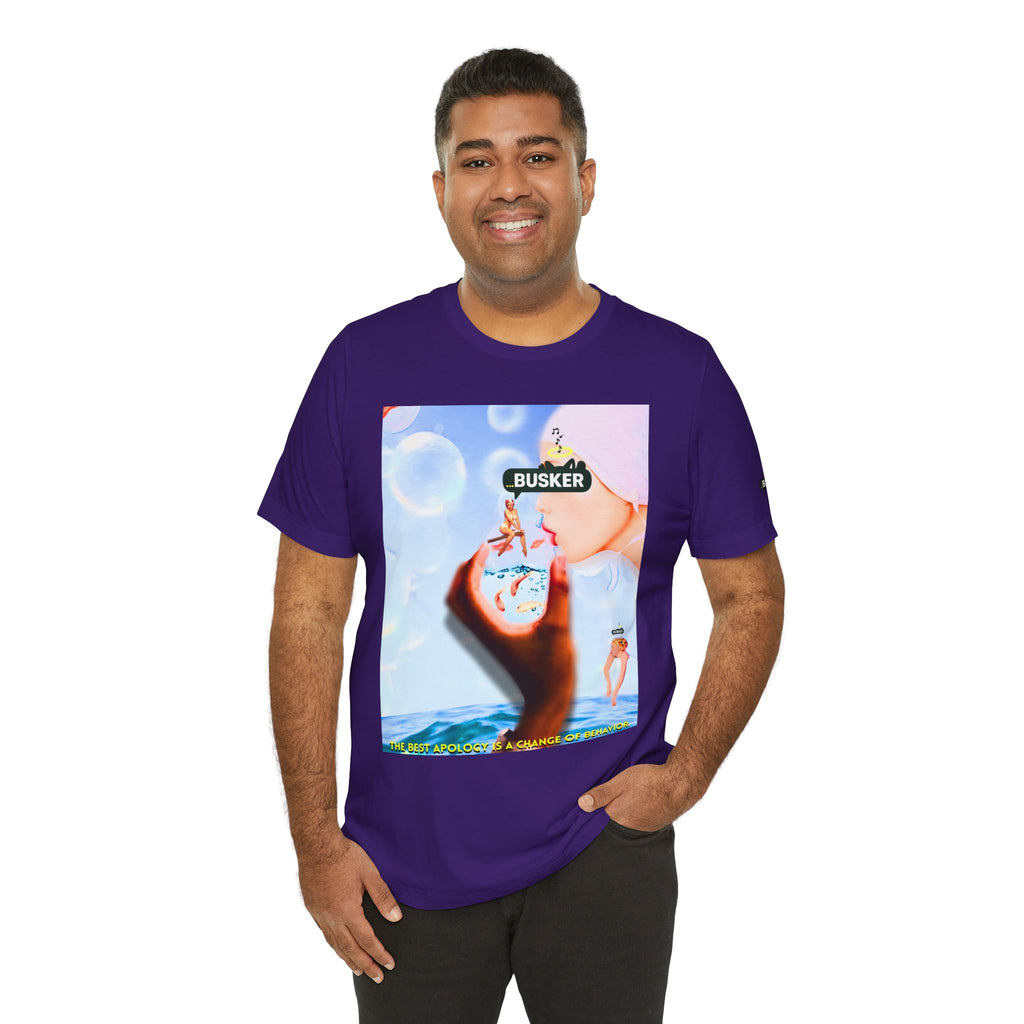 Busker Vibe Unisex Jersey Tee – Colorful Artistic Design for Summer Fun