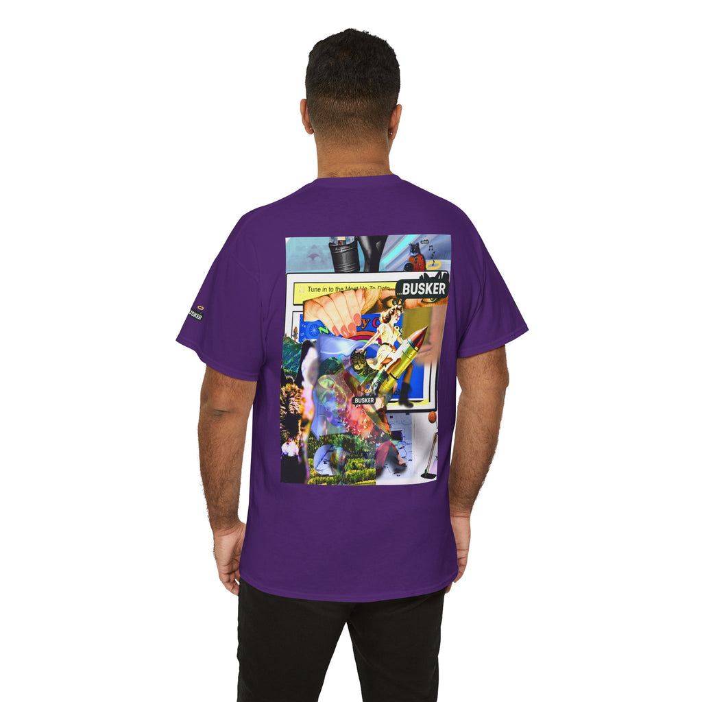 Cool Graphic Unisex Heavy Cotton Tee - 'Busker' Design