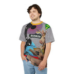 Vibrant Graphic Tee, Unisex Artistic Shirt, AOP T-Shirt for Bold Fashion, Unique Gift for Creatives, Streetwear Style, Fun Statement Tee