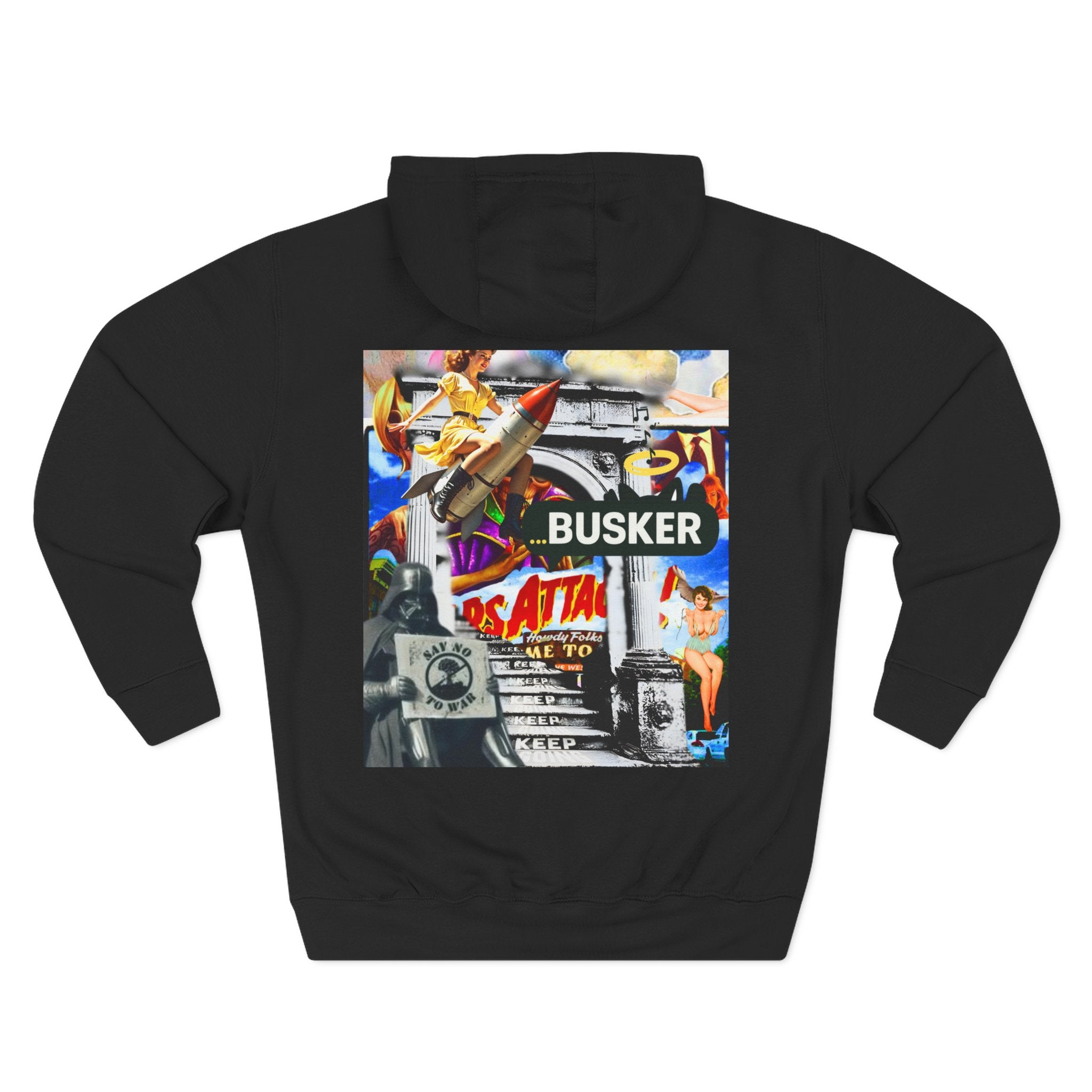Vintage-Inspired Busker Fleece Hoodie