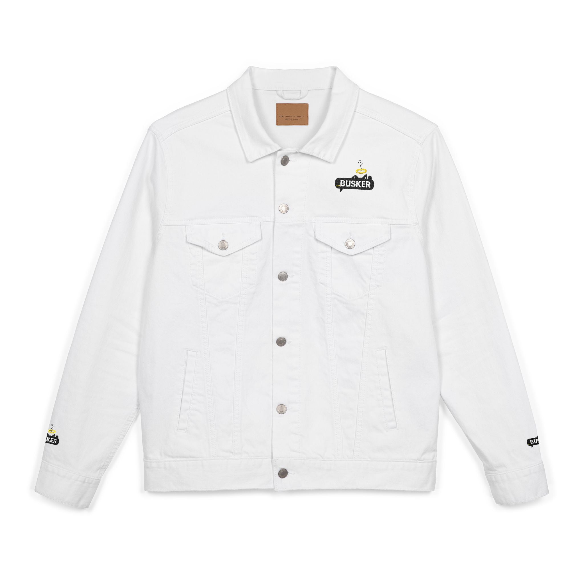 Embroidered Unisex Denim Jacket, Casual Outerwear, Unique Statement Jacket, Gift for Him or Her, Streetwear Fashion, Vintage Style