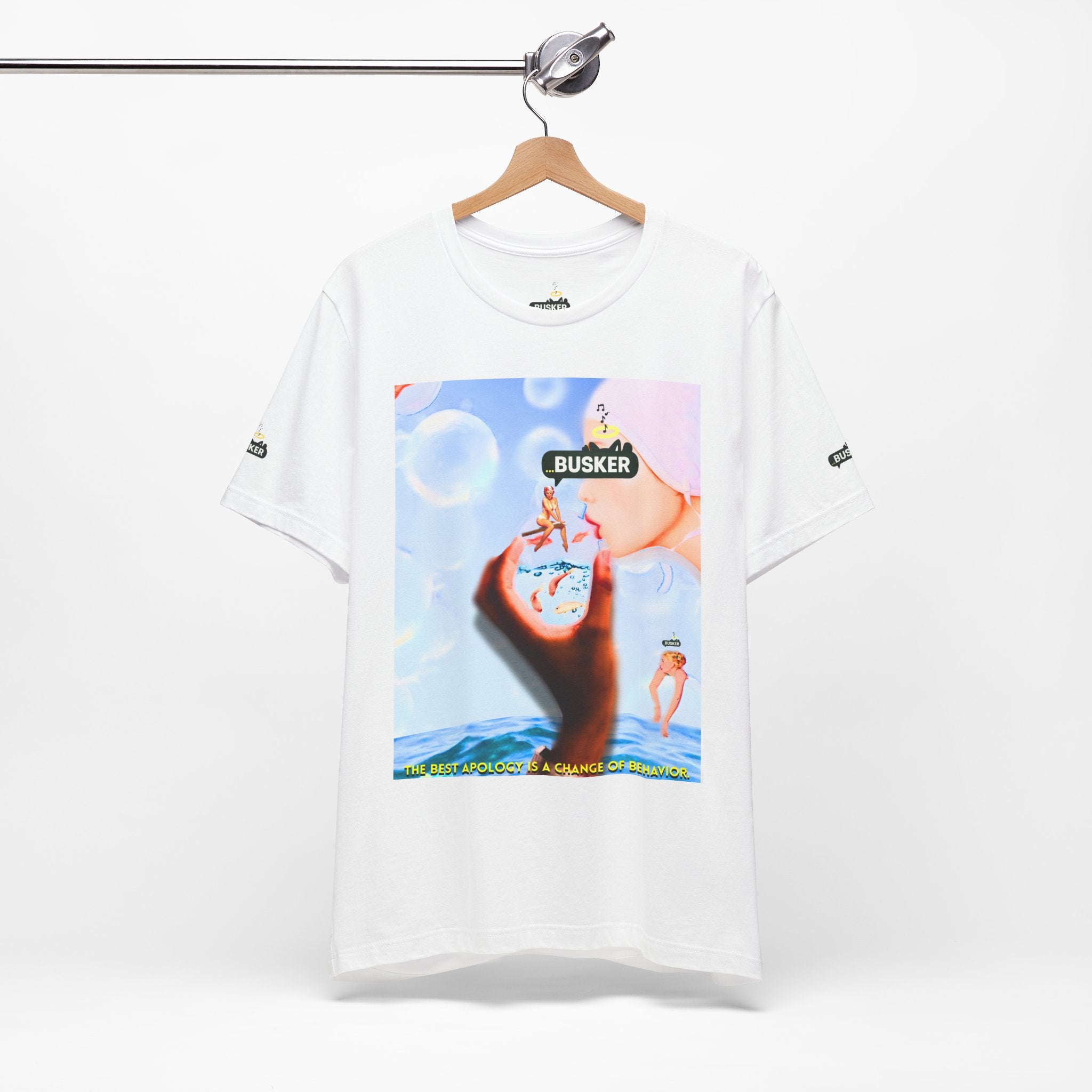 Busker Vibe Unisex Jersey Tee – Colorful Artistic Design for Summer Fun