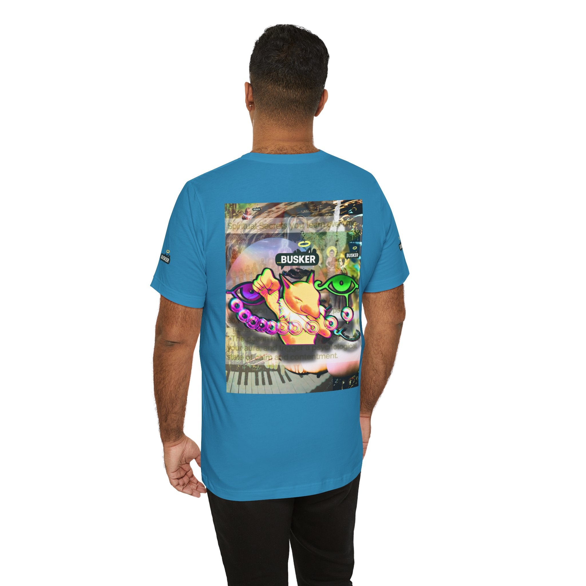 Vibrant Busker Art Tee for Creative Souls