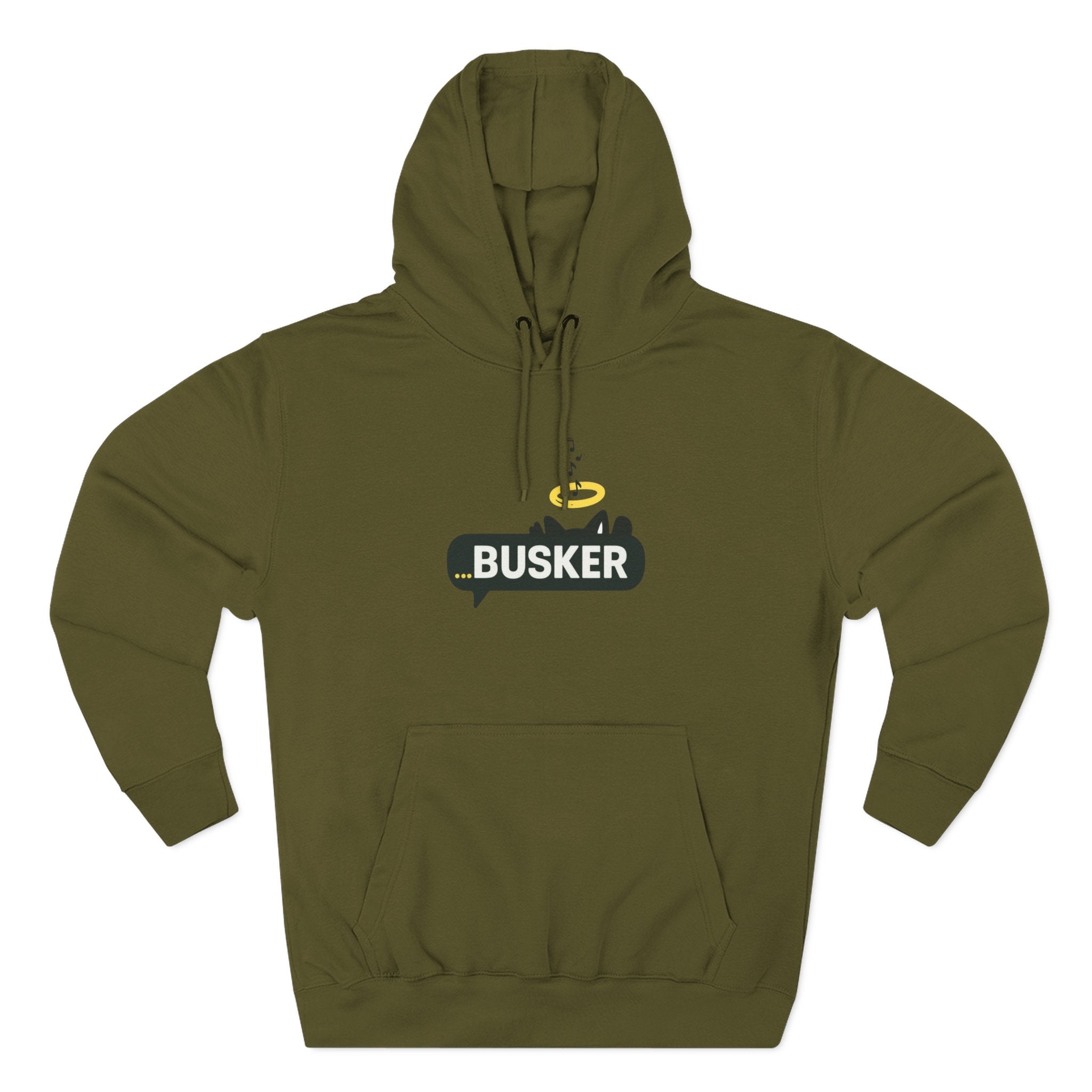 Busker Fleece Hoodie - Cozy Street Art Inspired Hoodie for Music Lovers, Casual Wear, Gift for Musicians, Concert Attire, Relaxed Fit