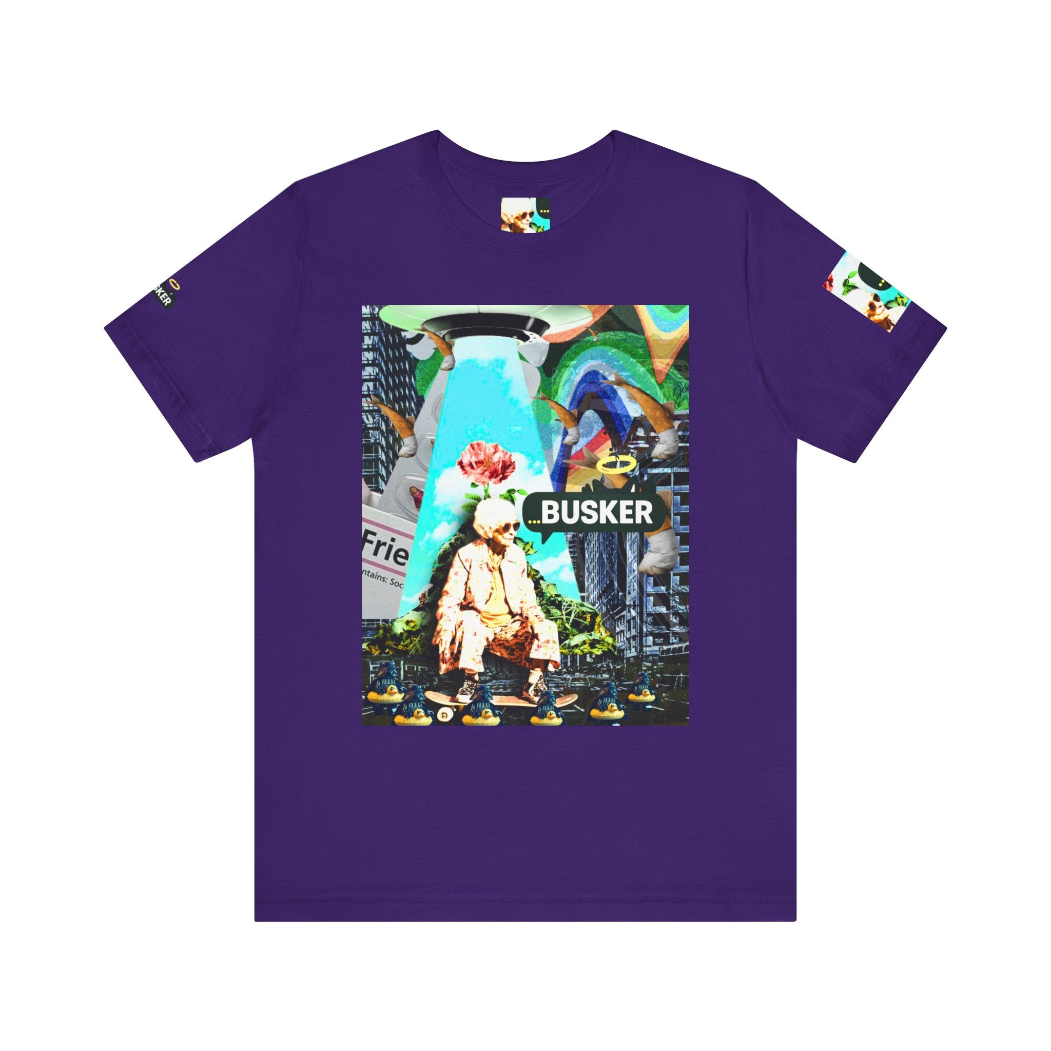 Street Art Busker Tee - Unisex Graphic Short Sleeve Shirt