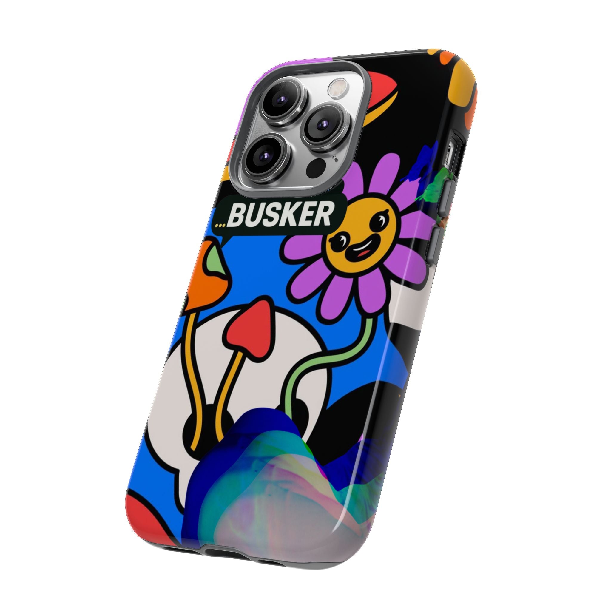 Colorful Phone Case, Cute Phone Accessories, Gift for Music Lovers, Fun Tech Gear, Unique Floral Design Case