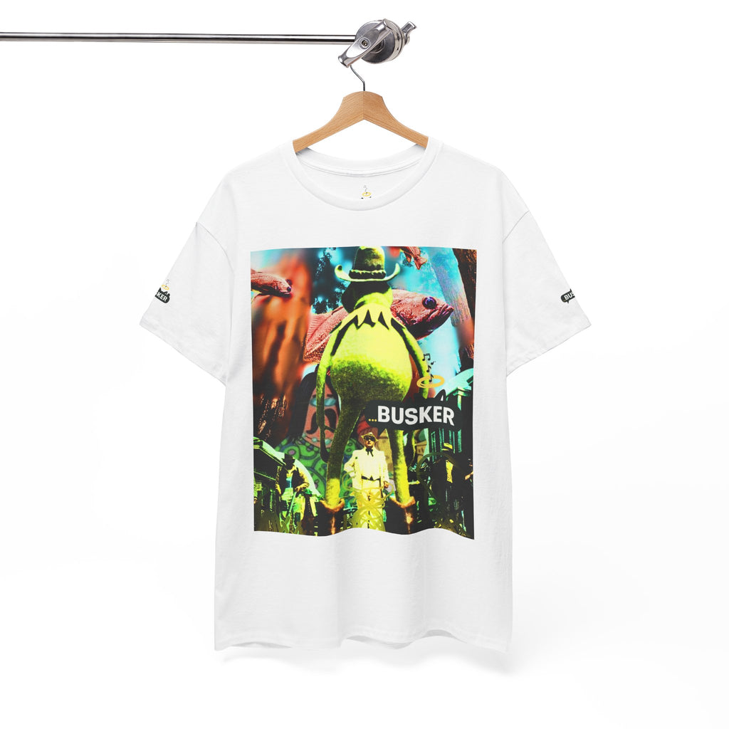 Vibrant Busker Graphic Tee for Art Enthusiasts