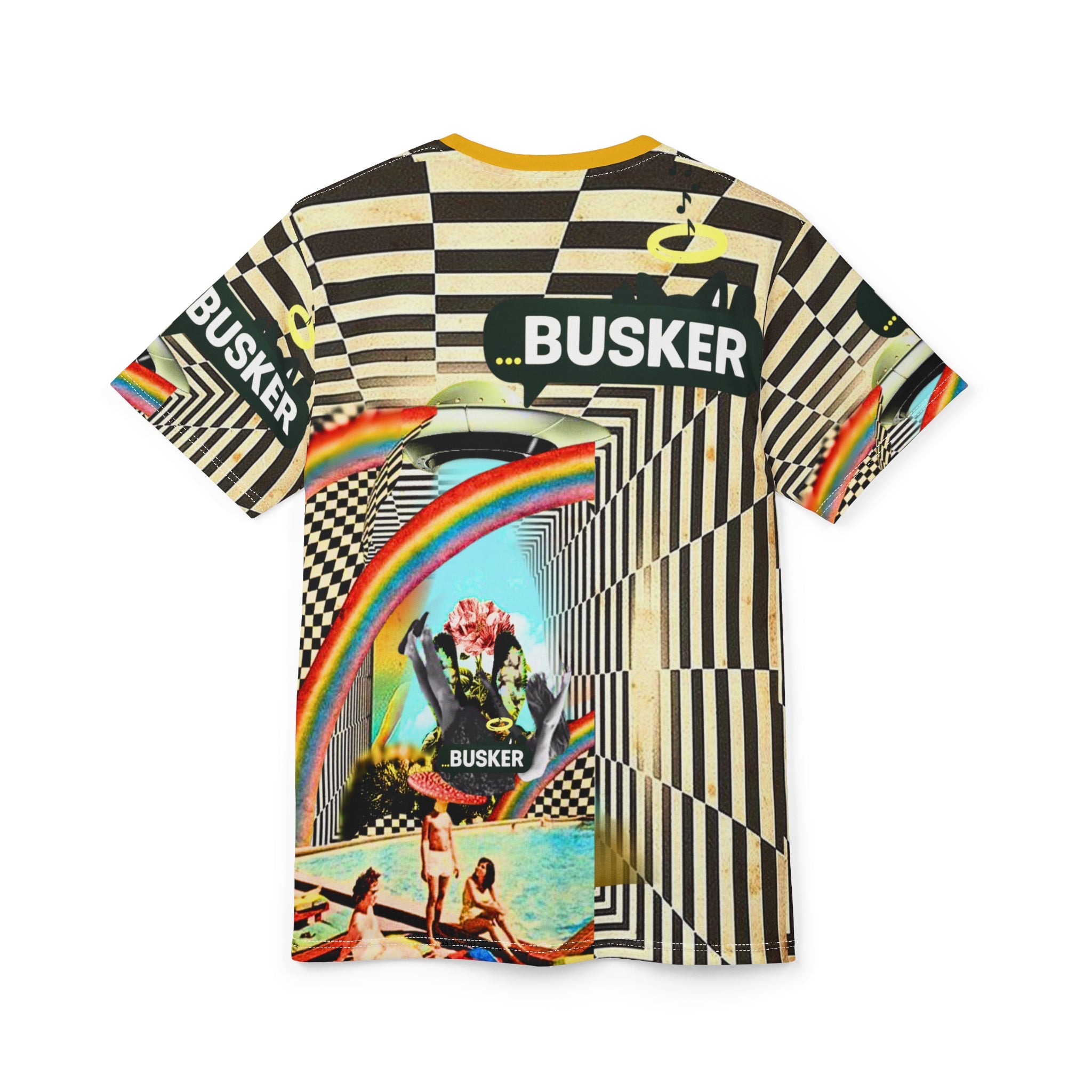Vibrant Unisex Graphic Tee - Retro Summer Vibes with ‘Busker’ Design