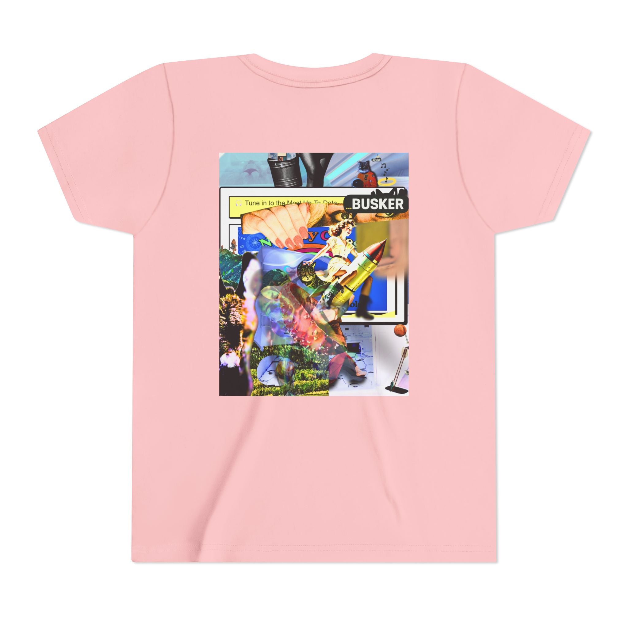 Colorful Youth Short Sleeve Tee - "Busker" Graphic Art Top
