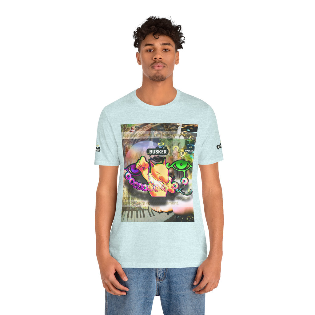 Vibrant Busker Art Tee for Creative Souls