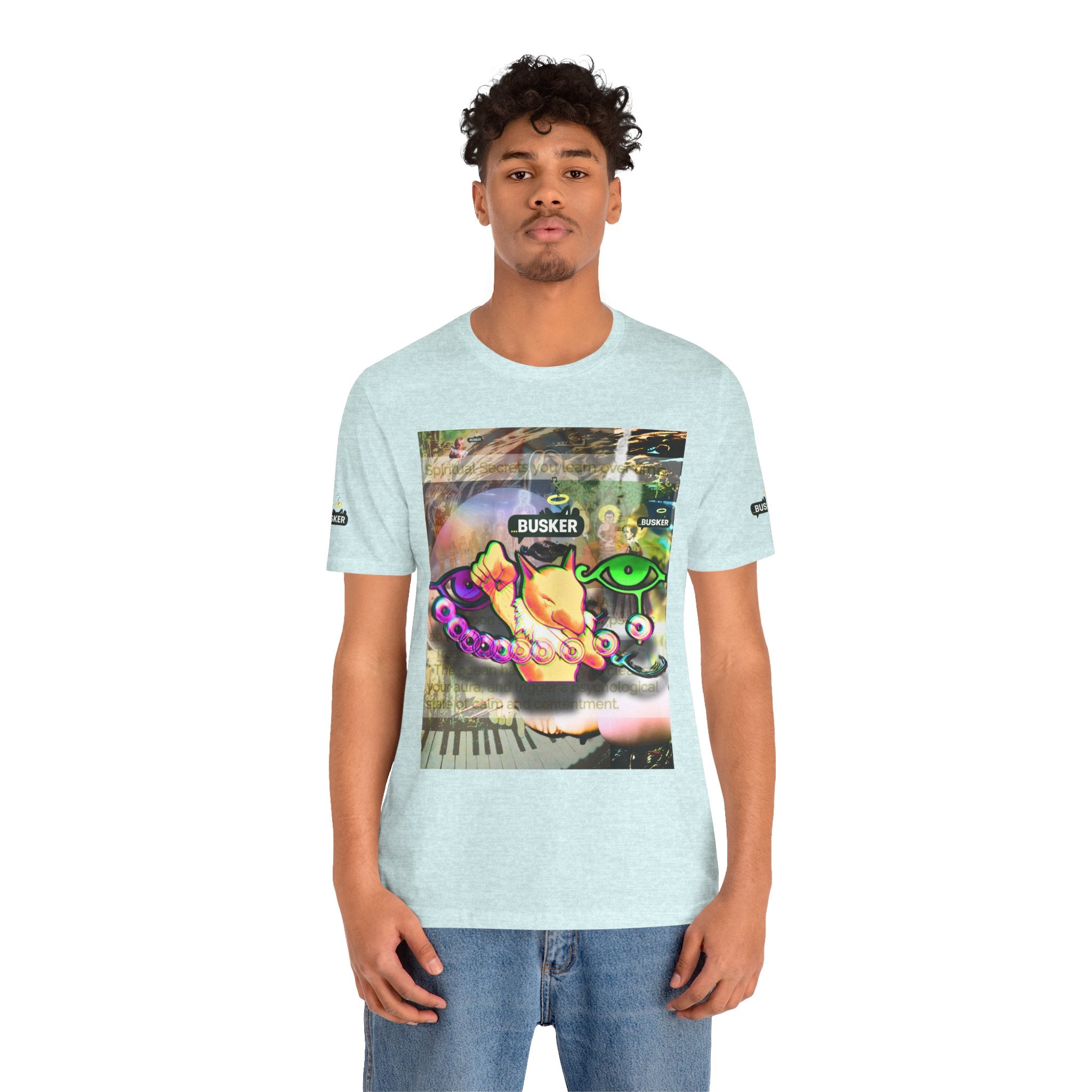 Vibrant Busker Art Tee for Creative Souls