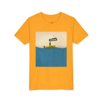 Whimsical Youth Tee with 'Busker' Design, Fun Gift, Summer Style, Music Lovers, Kid's Fashion, Creative Apparel