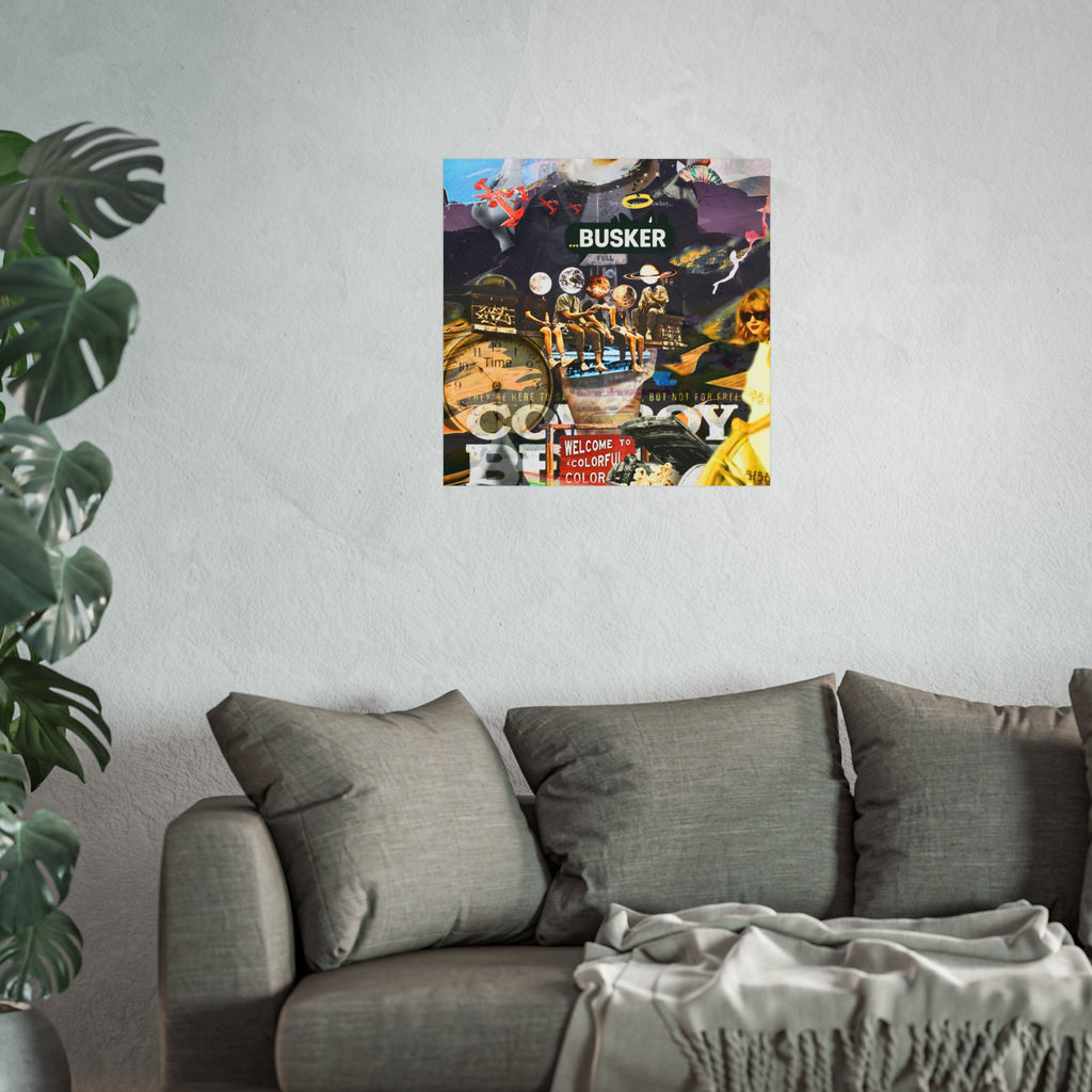 Vibrant Busker Fine Art Poster for Home Decor