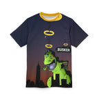 Rooftop Dino Busker Tee | Fun Graphic Shirt for Music Lovers, Festivals, Retro Style, Unisex T-Shirt, Unique Gift Idea