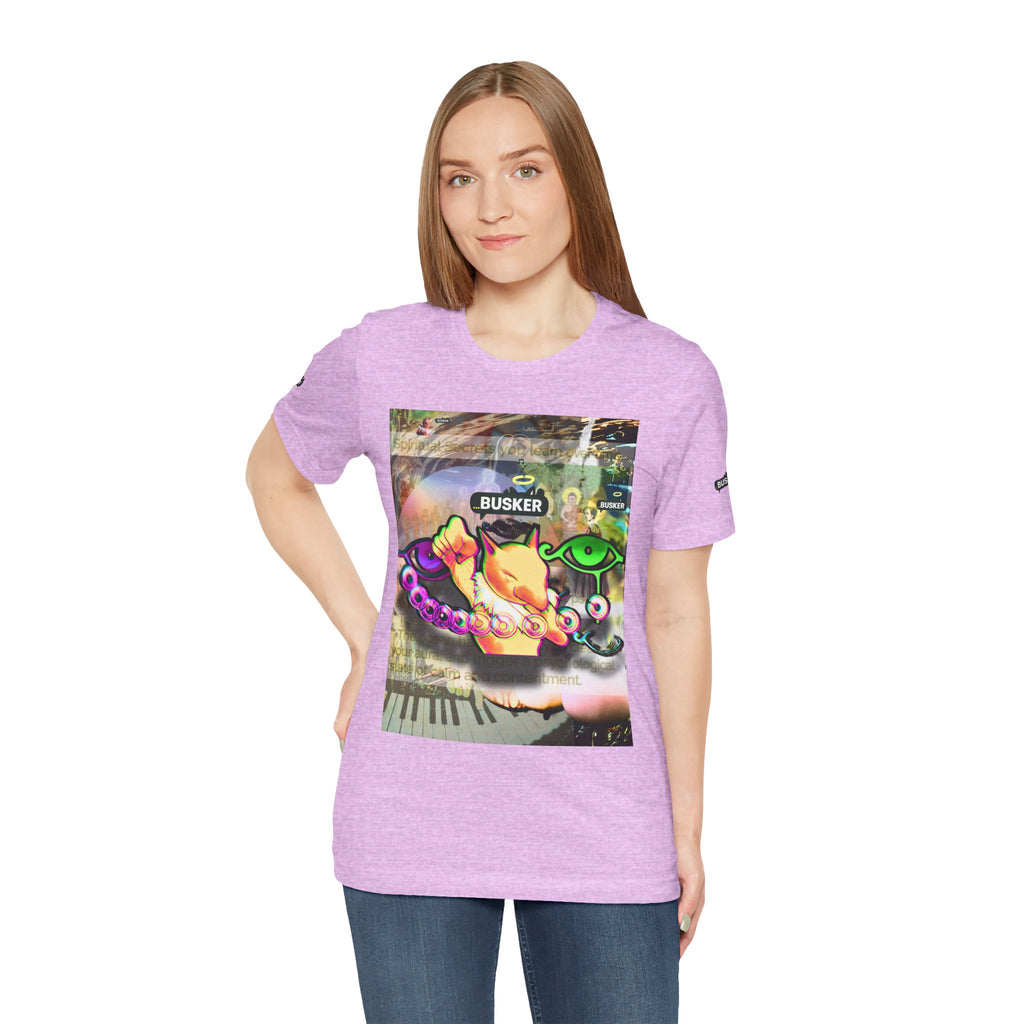 Vibrant Busker Art Tee for Creative Souls