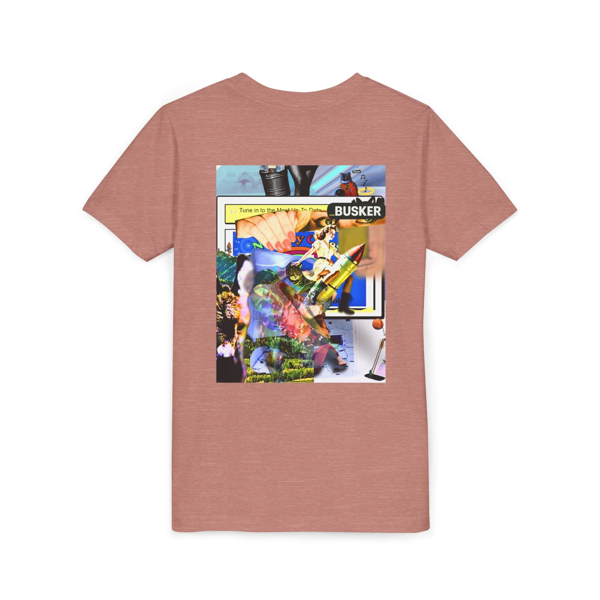 Colorful Youth Short Sleeve Tee - "Busker" Graphic Art Top