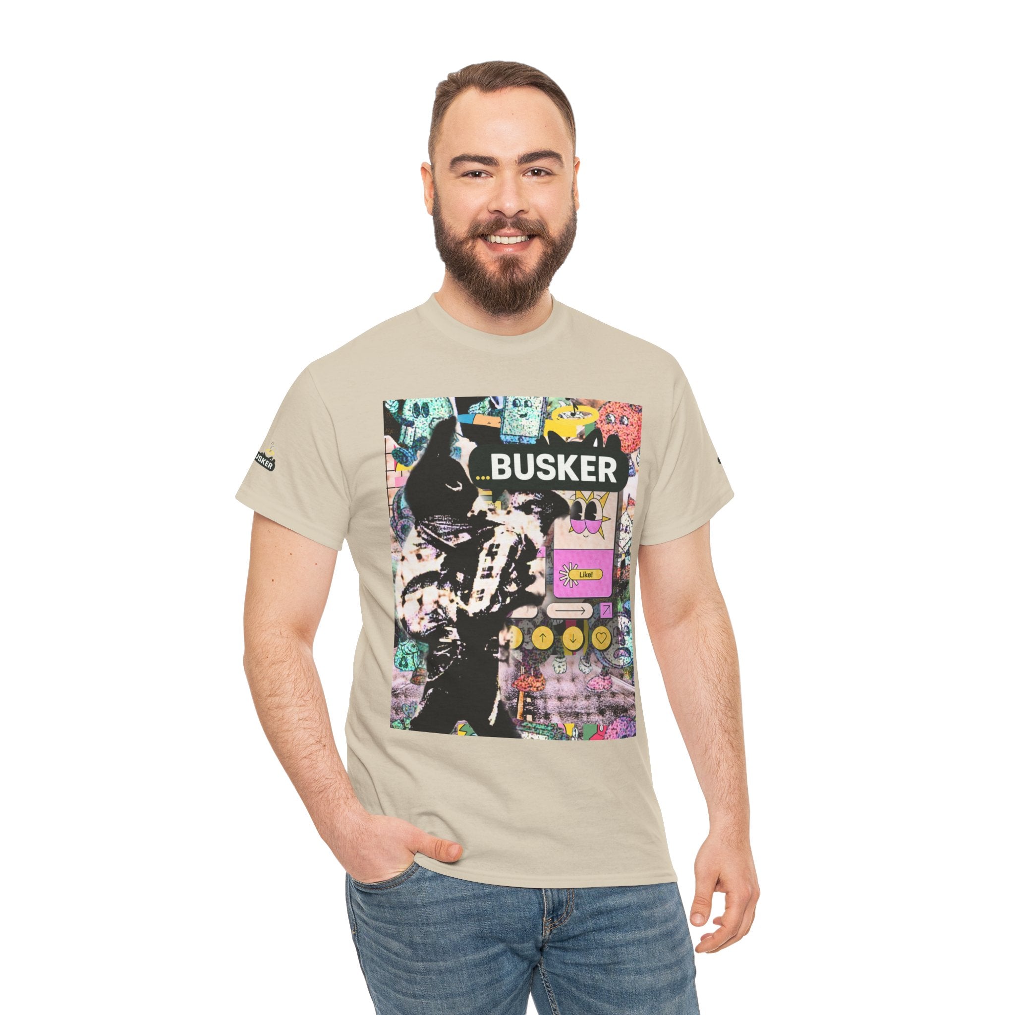 Grunge Art Busker Unisex Heavy Cotton Tee