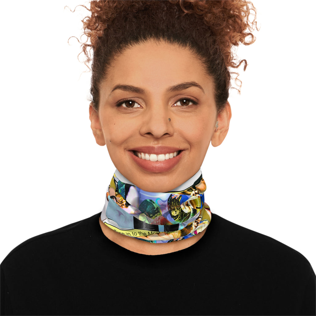 Colorful Winter Neck Gaiter with Drawstring - Trendy Outdoor Fashion