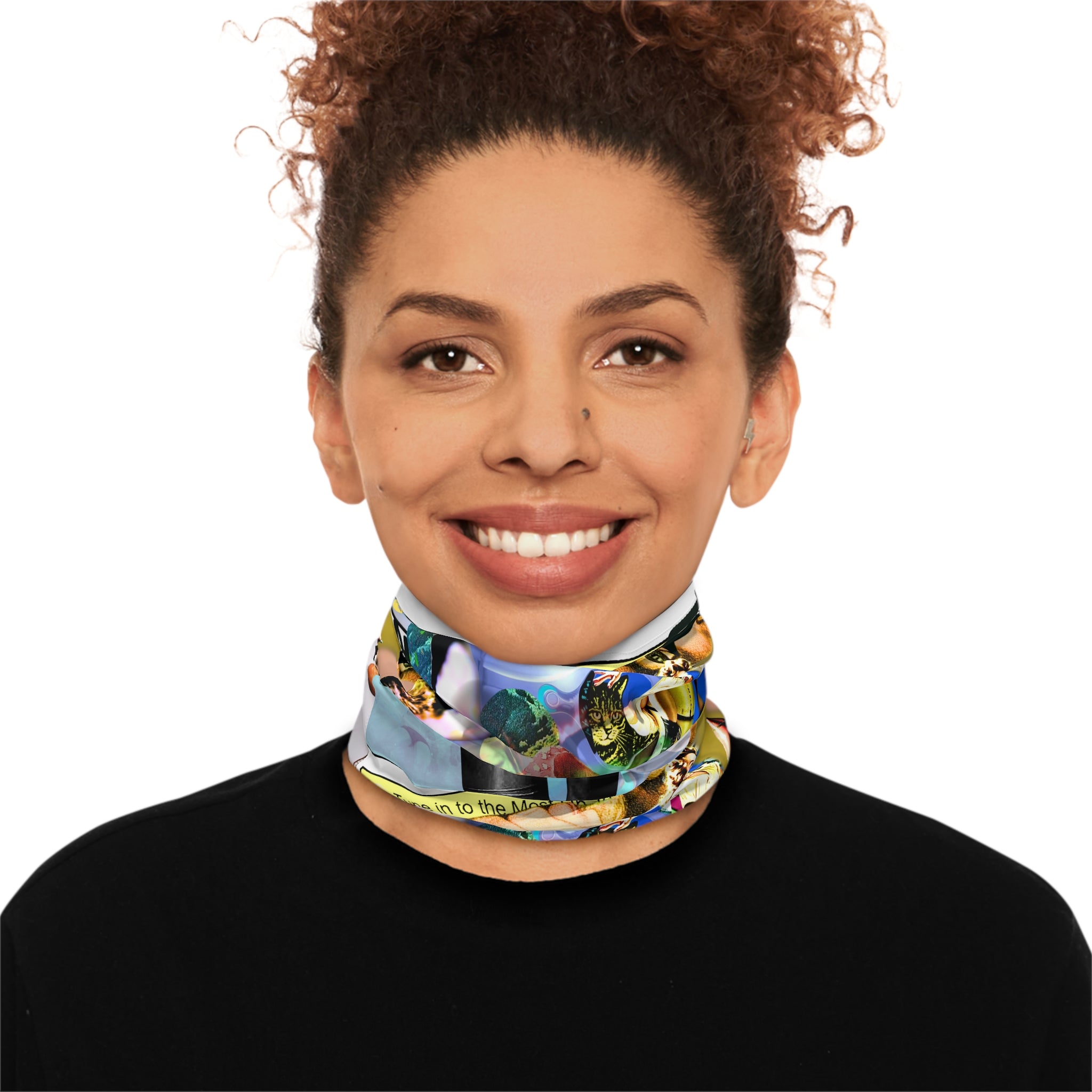 Colorful Winter Neck Gaiter with Drawstring - Trendy Outdoor Fashion